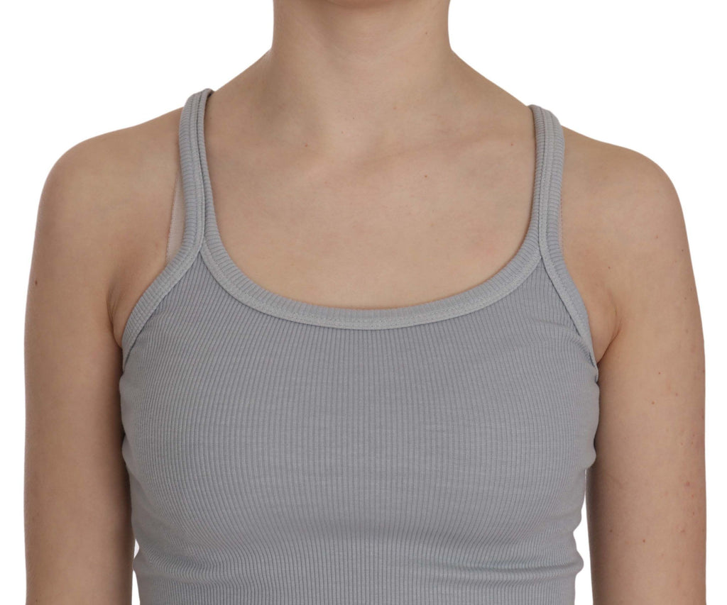 PINK MEMORIES Grey Sleeveless T-Shirt for Women additional view