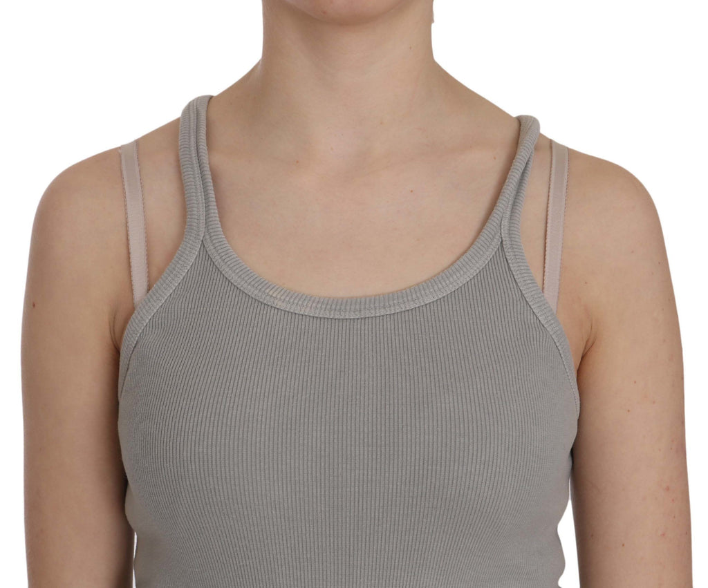 PINK MEMORIES Grey Sleeveless T-Shirt for Women additional view