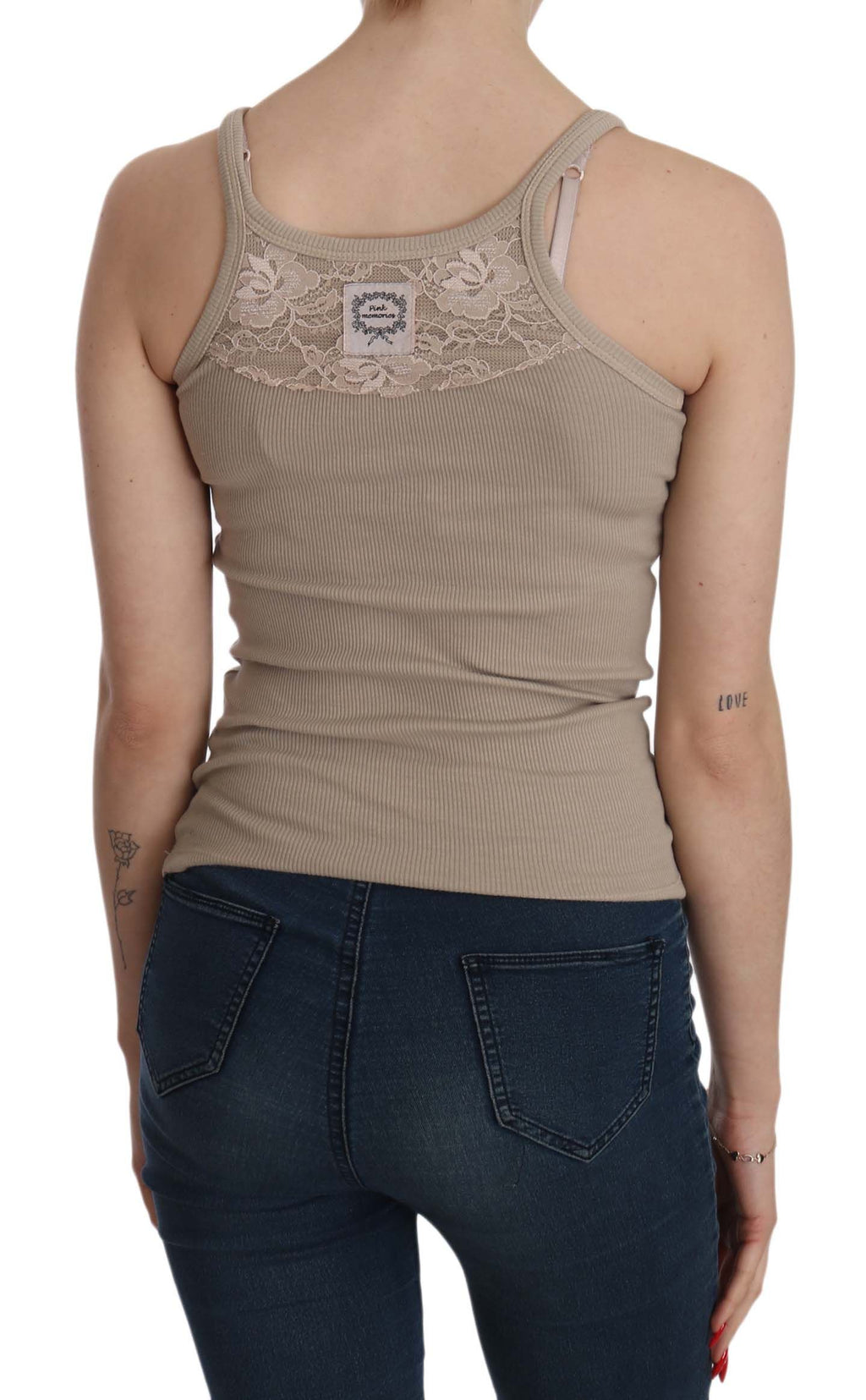 PINK MEMORIES Brown Sleeveless T-Shirt for Women alternate view