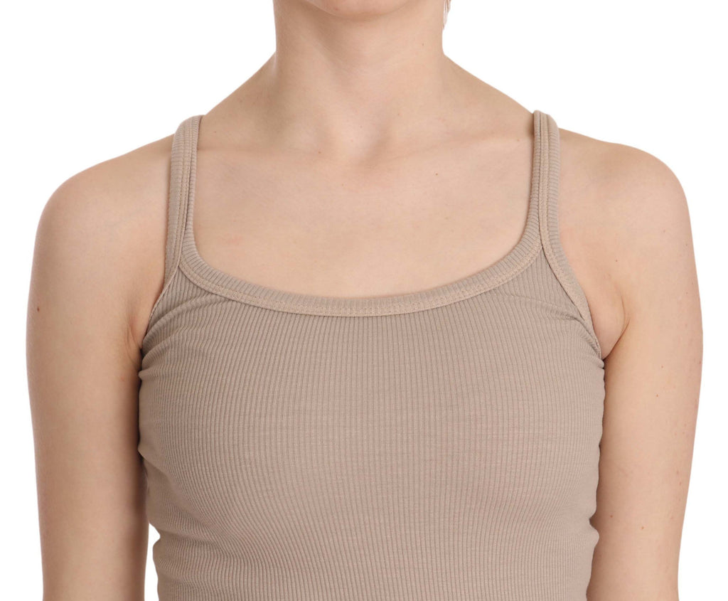 PINK MEMORIES Brown Sleeveless T-Shirt for Women detail view