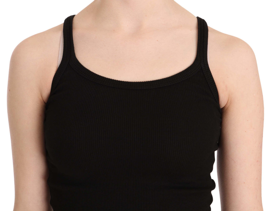 PINK MEMORIES Black Sleeveless T-Shirt for Women side view