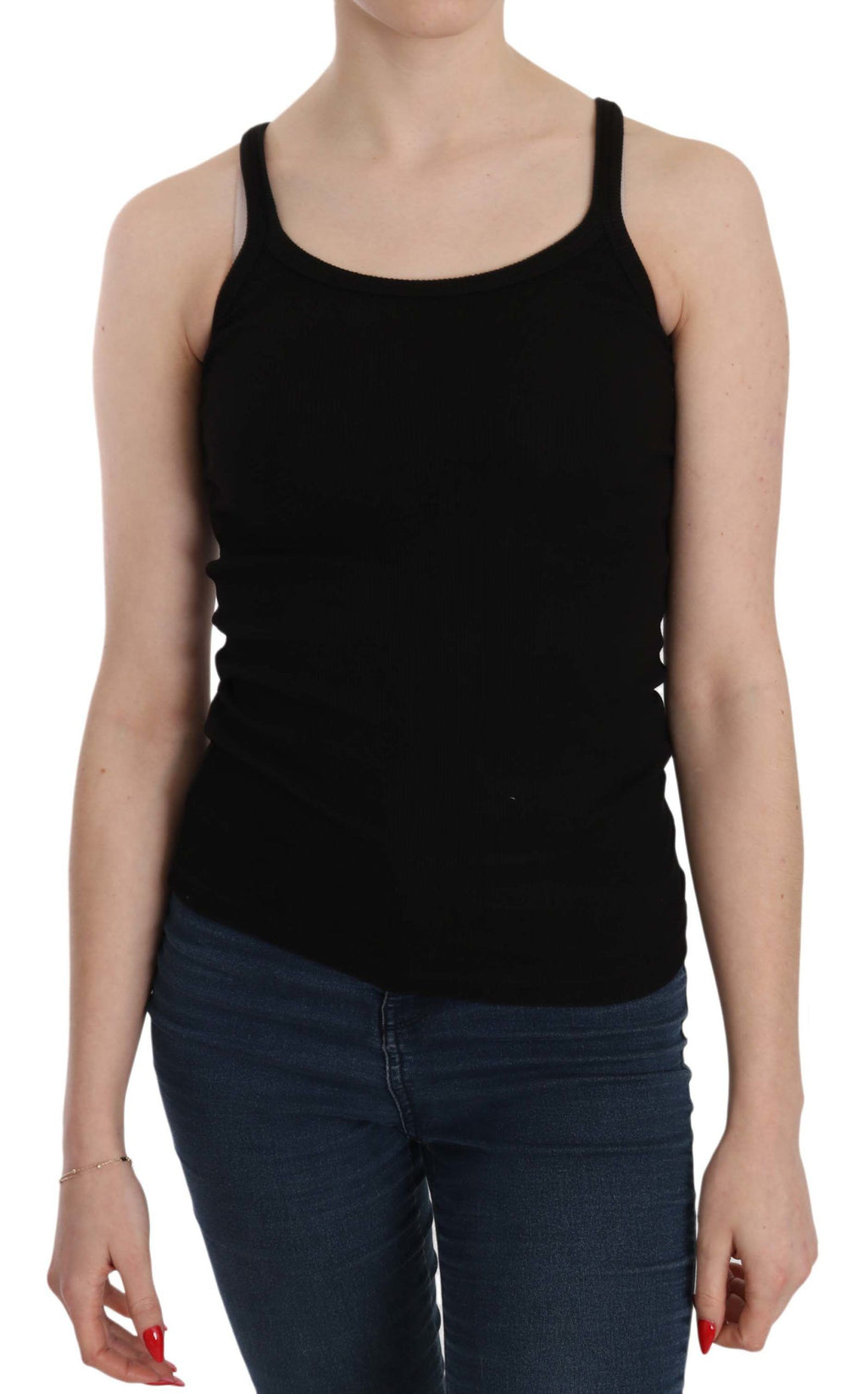 PINK MEMORIES Black Sleeveless T-Shirt for Women