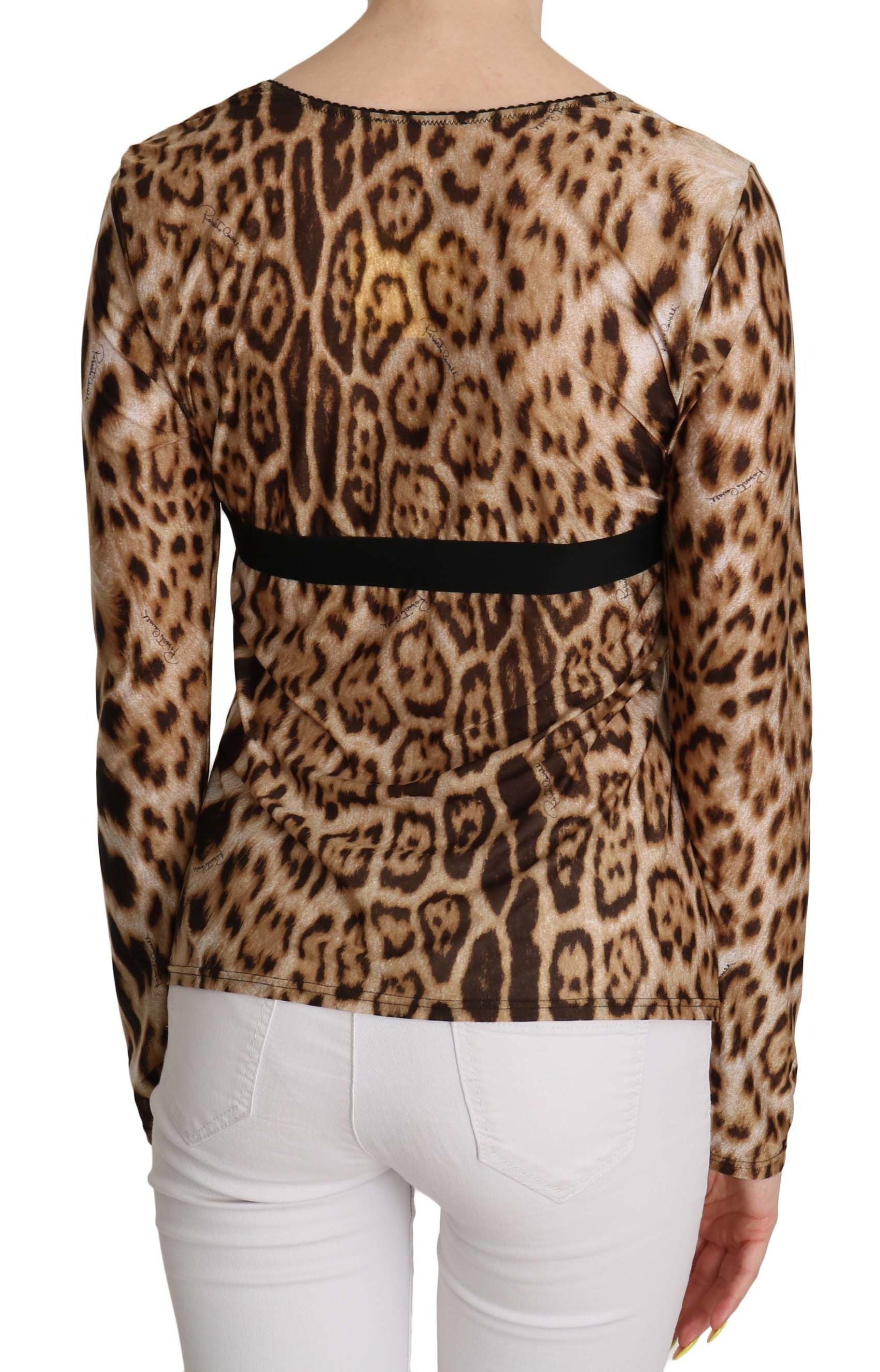Roberto Cavalli Brown Long Sleeve T-Shirt for Women detail view