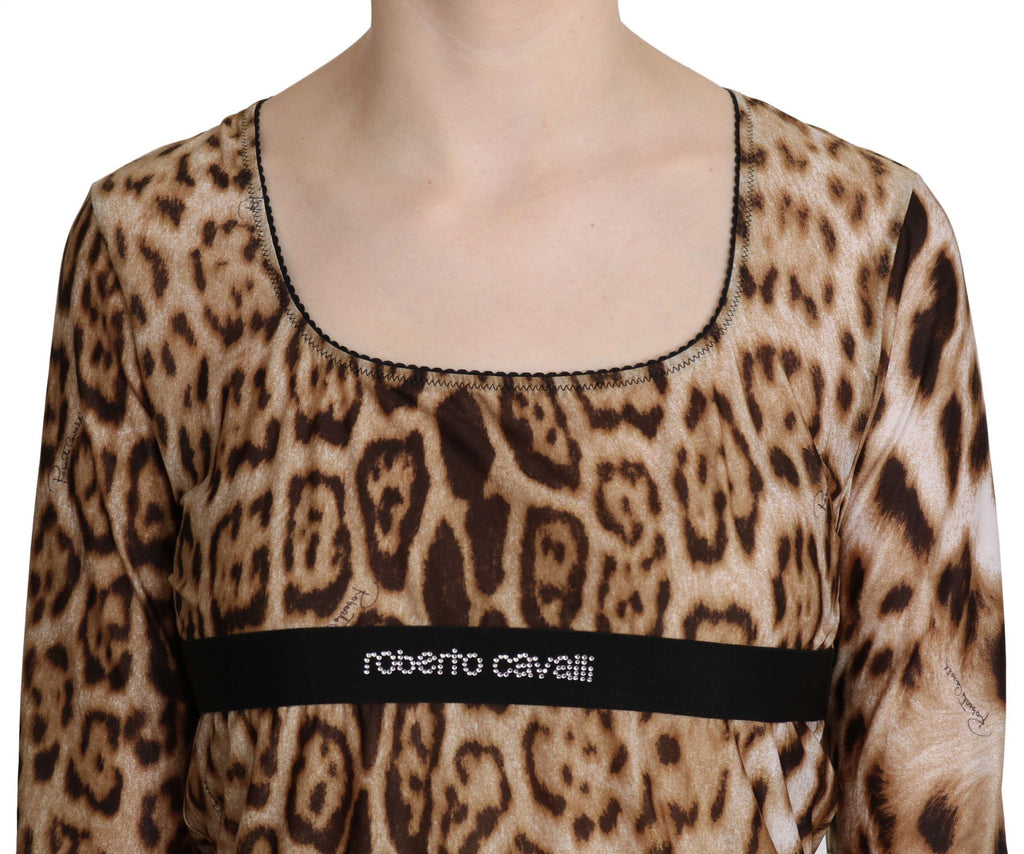 Roberto Cavalli Brown Long Sleeve T-Shirt for Women side view
