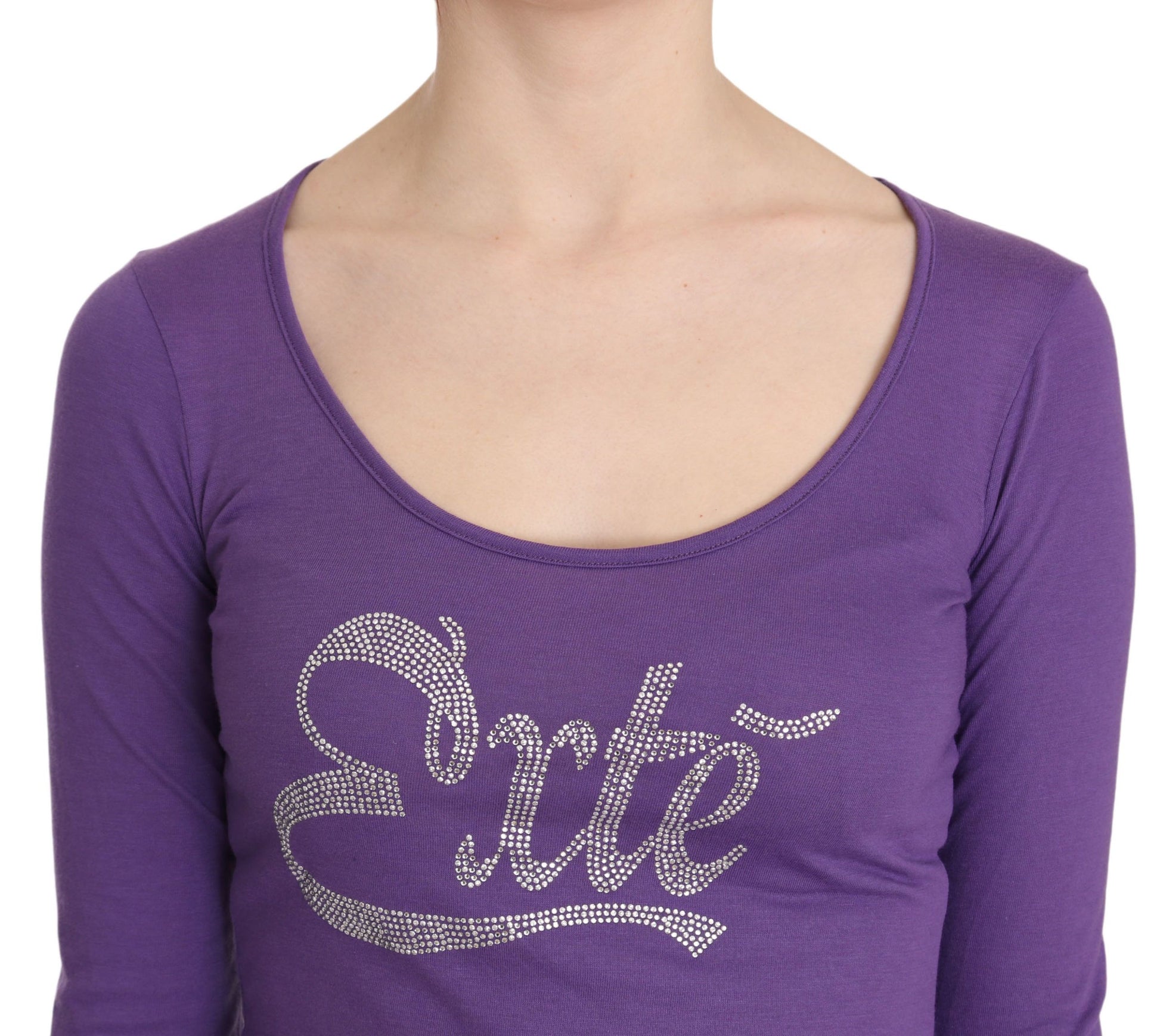 Exte Purple Long Sleeve T-Shirt for Women side view