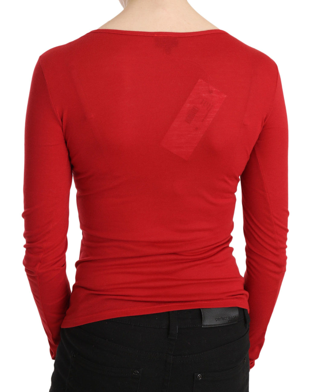Exte Red Long Sleeve T-Shirt for Women side view