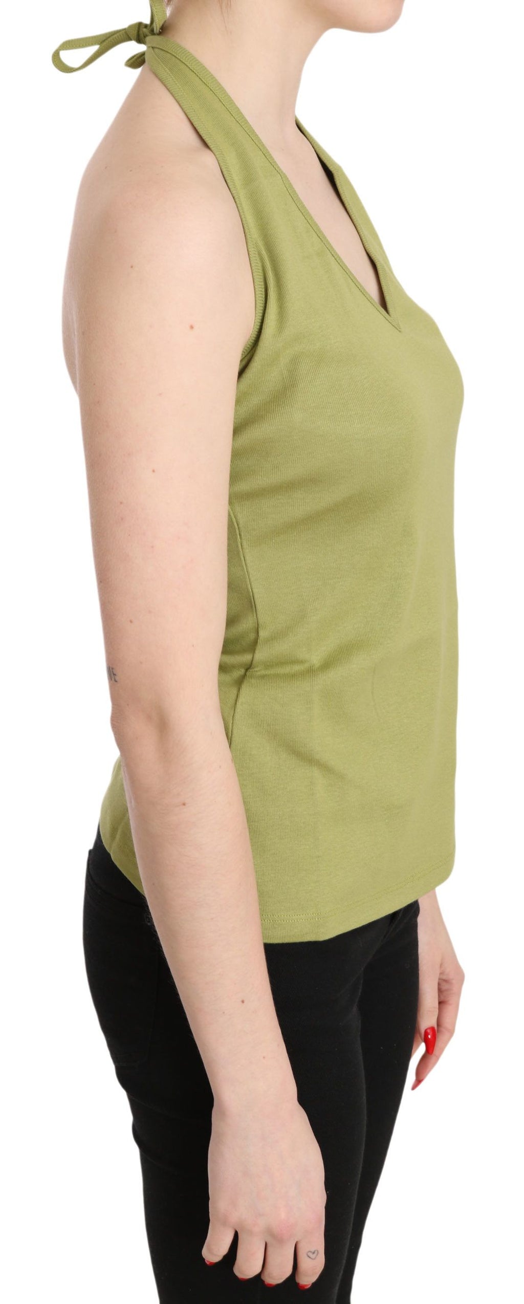 GF Ferre Green Sleeveless T-Shirt for Women alternate view
