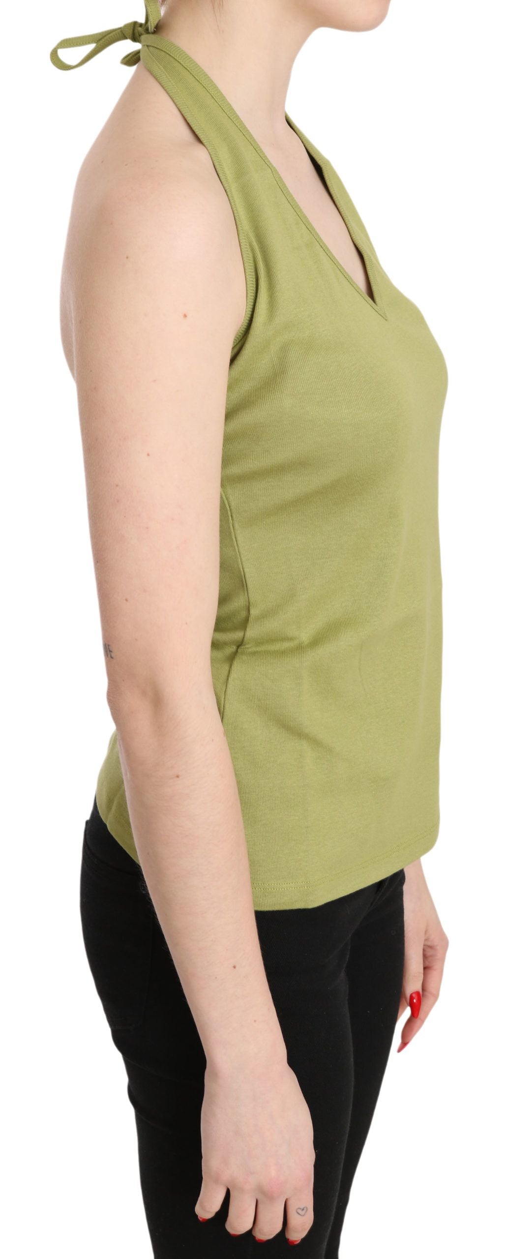 GF Ferre Green Sleeveless T-Shirt for Women alternate view