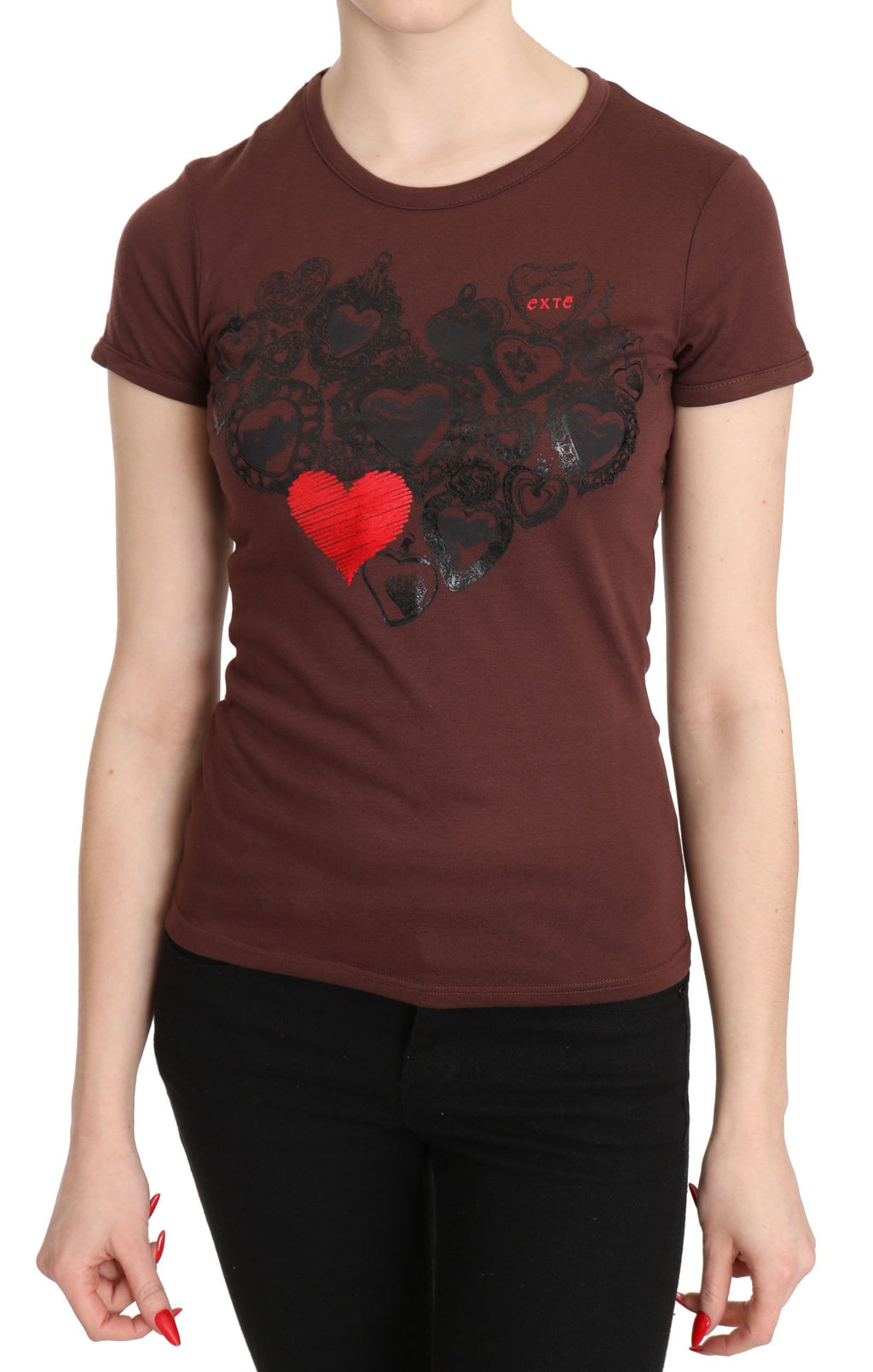 Exte Brown T-Shirt for Women