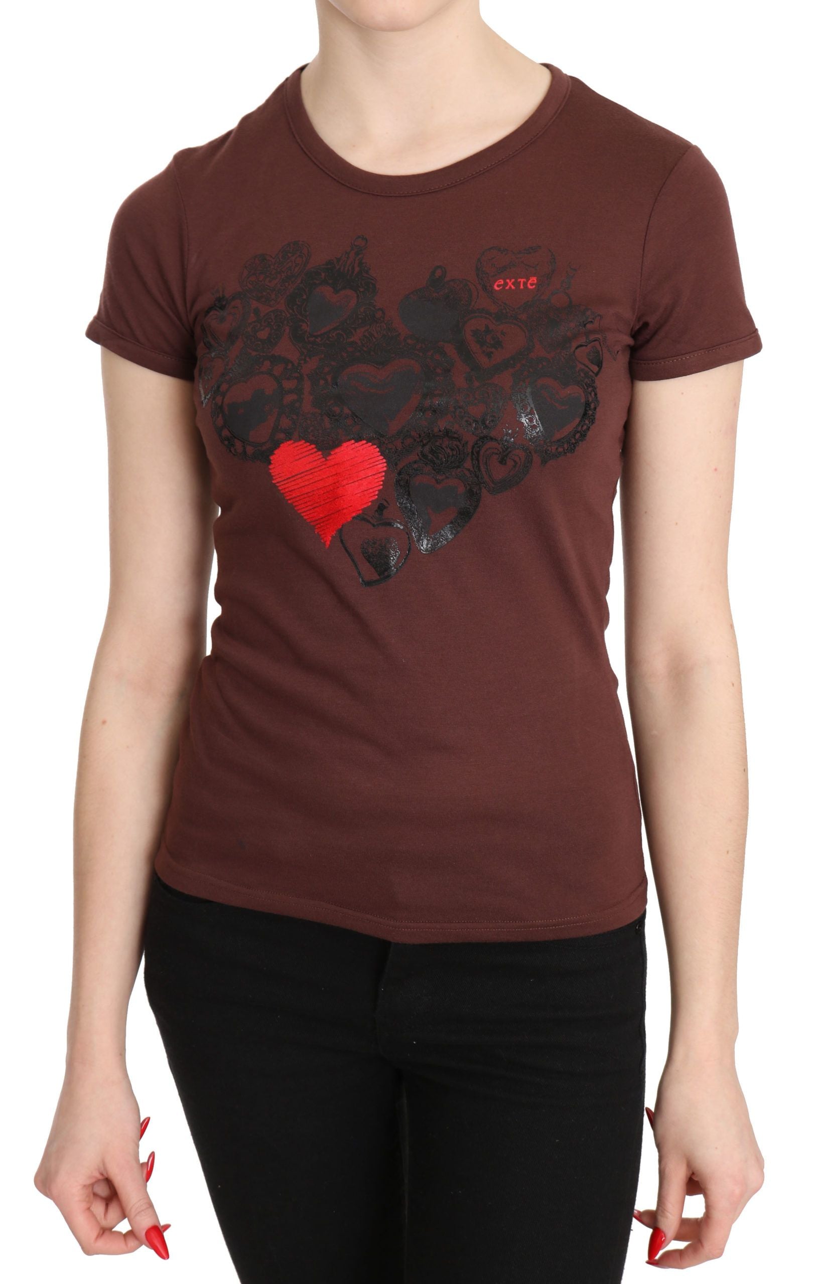 Exte Brown T-Shirt for Women