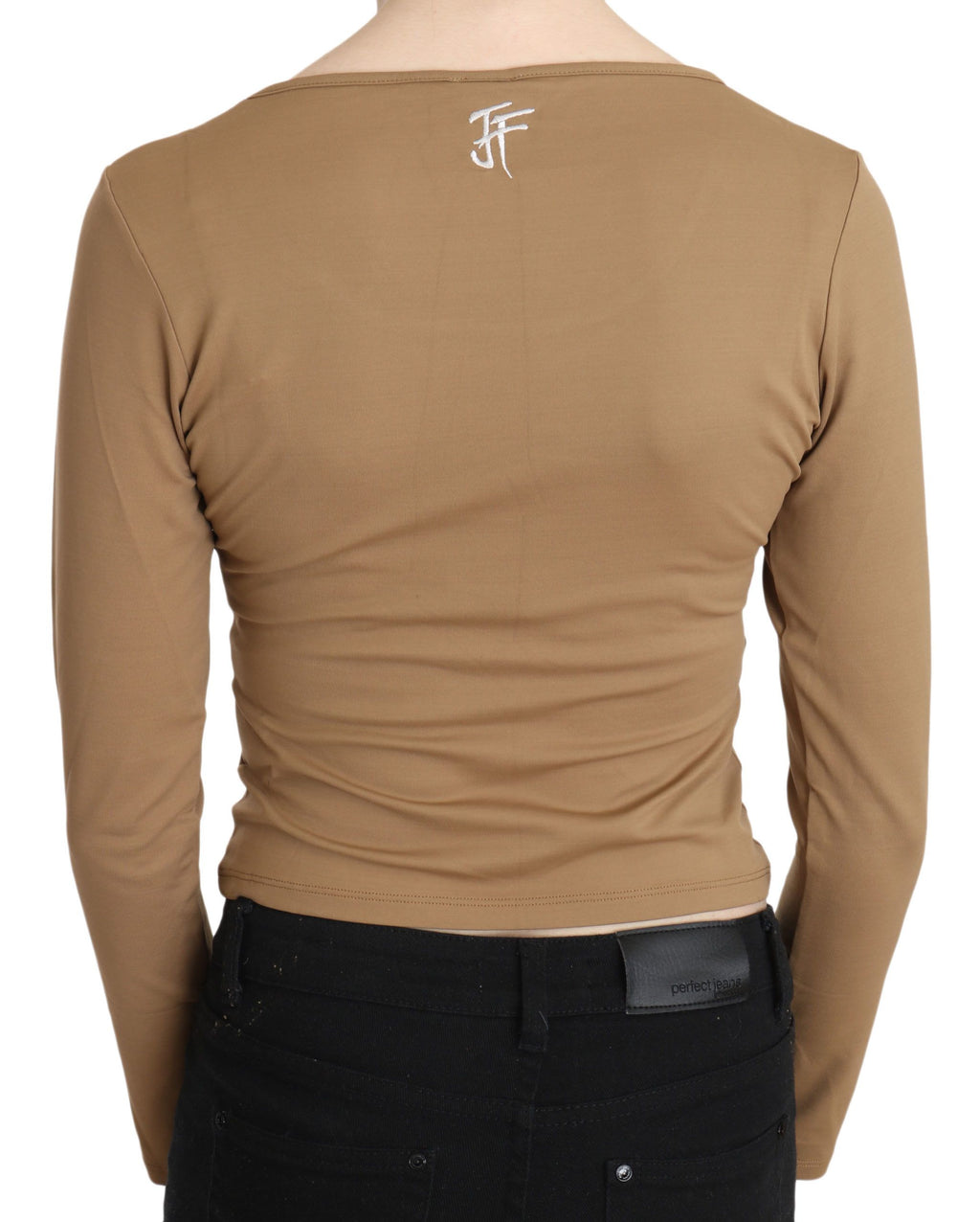 GF Ferre Brown Long Sleeve T-Shirt for Women detail view