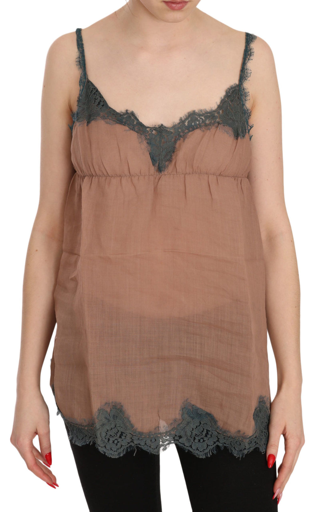 PINK MEMORIES Brown Tank Tops T for Women