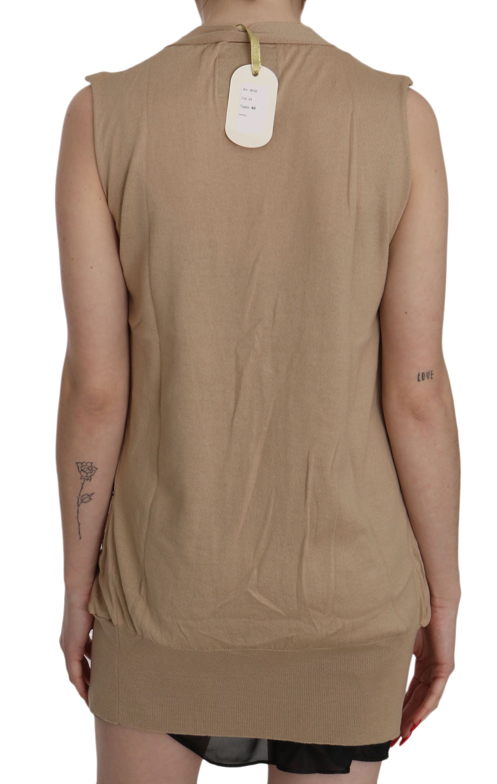 PINK MEMORIES Brown Cardigan for Women side view