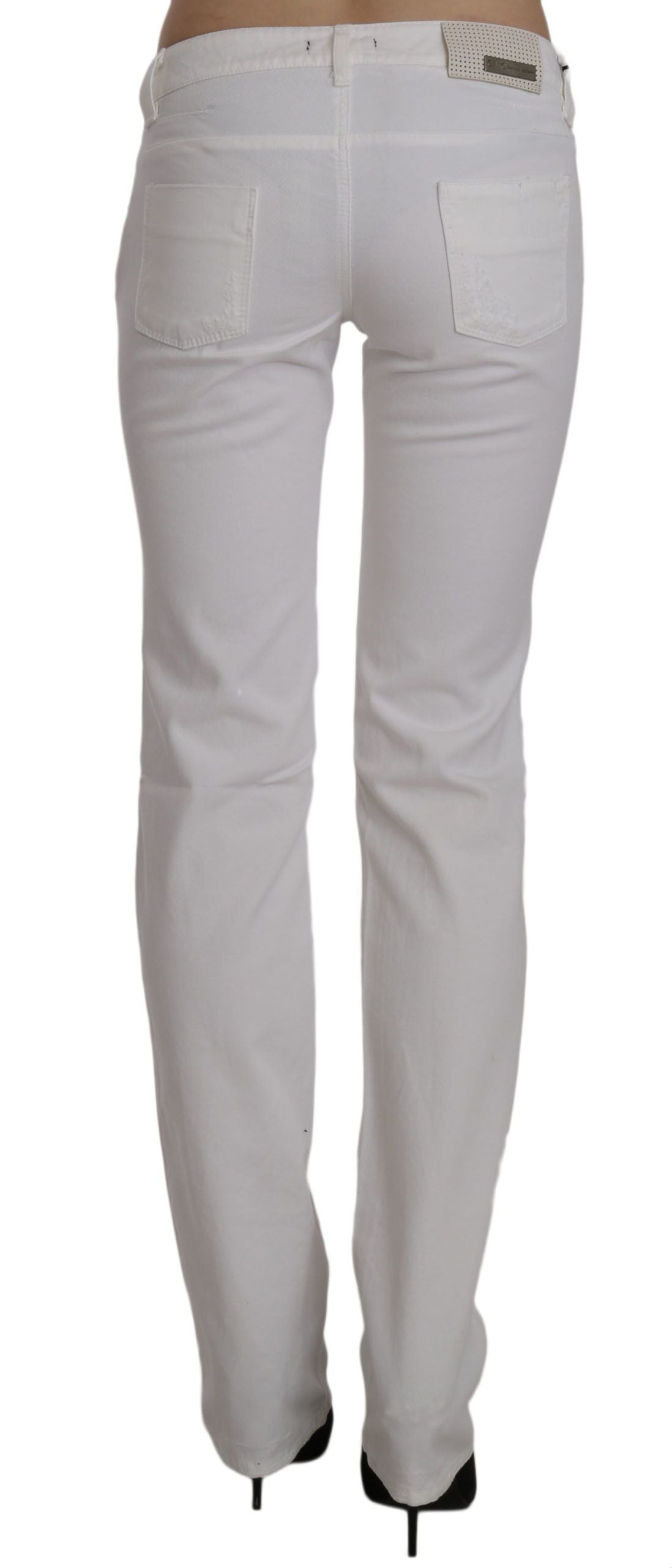Costume National White Slim Fit Jeans for Women detail view
