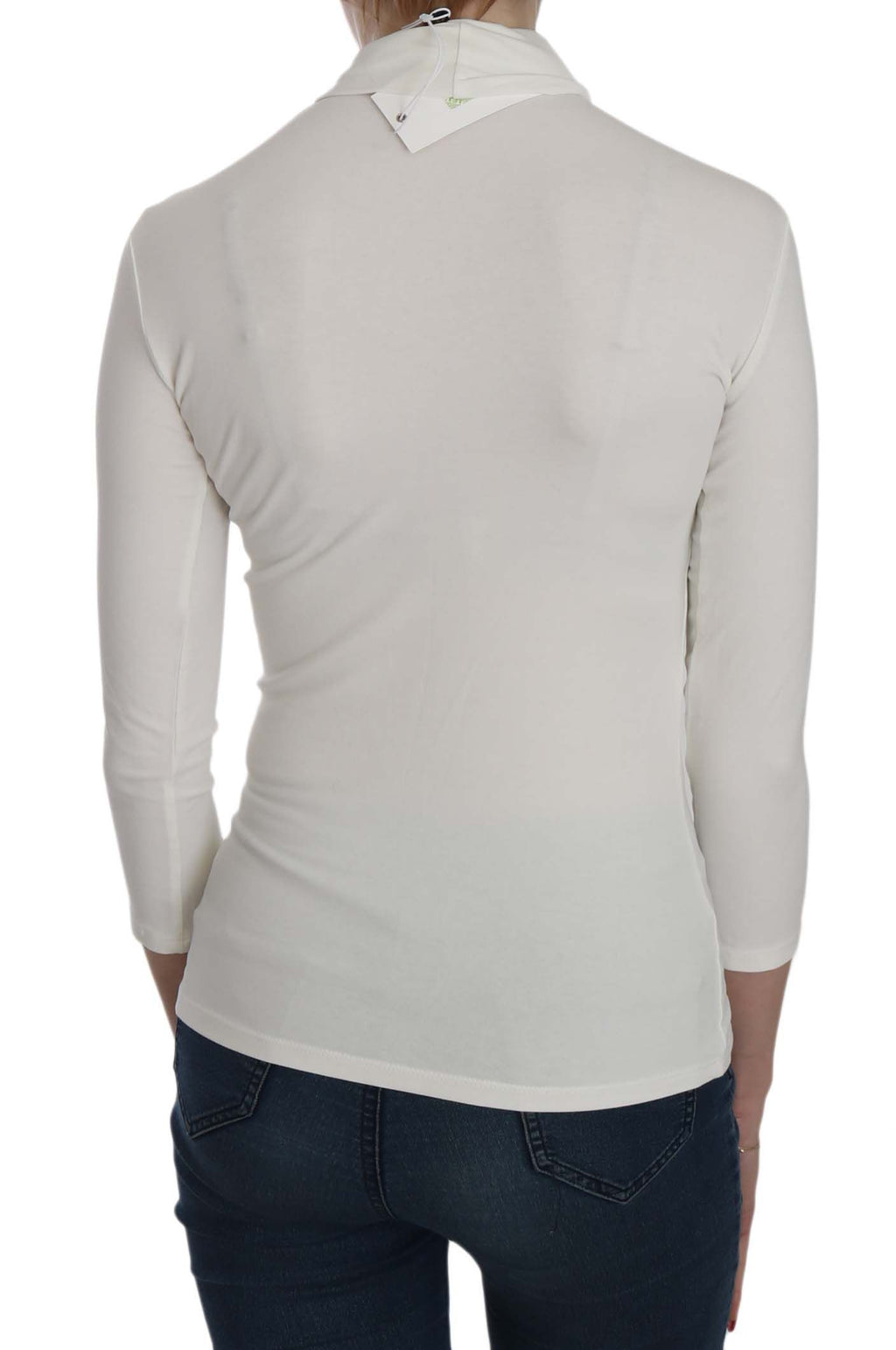 Exte White Long Sleeve T-Shirt for Women side view