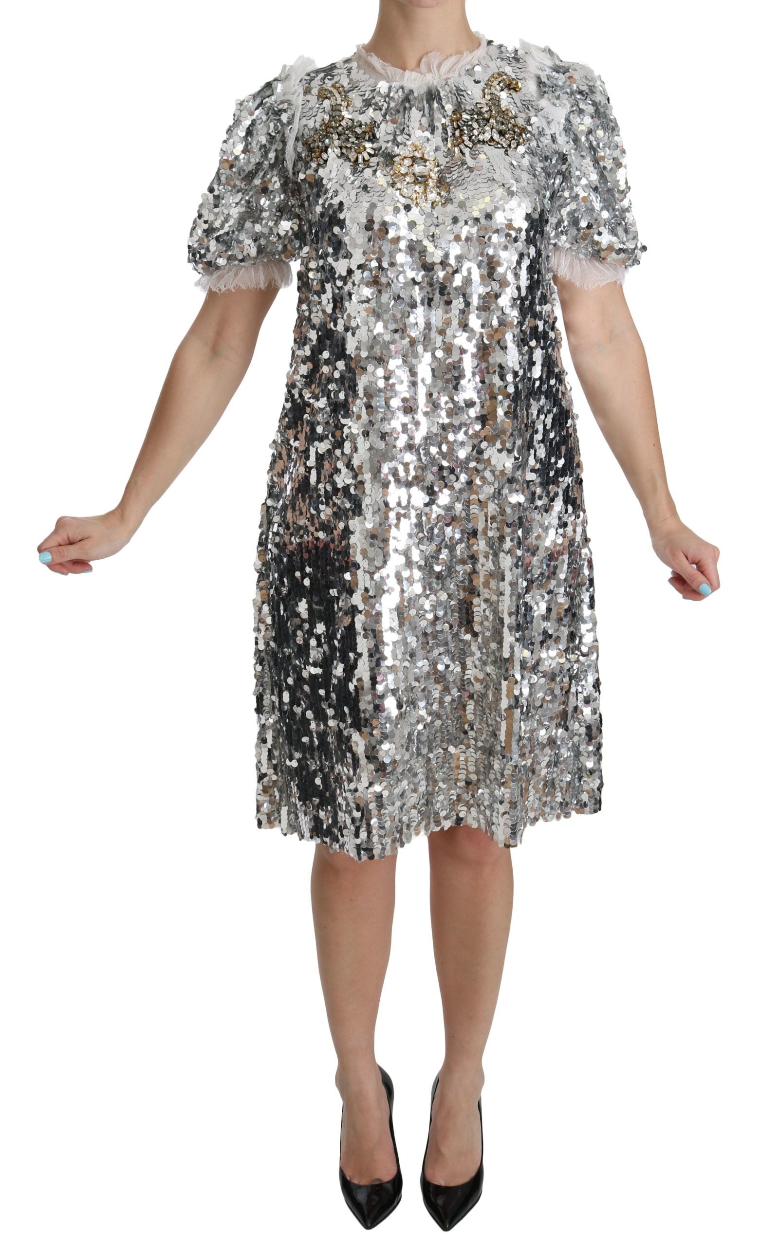 Dolce & Gabbana Silver Midi Dress for Women
