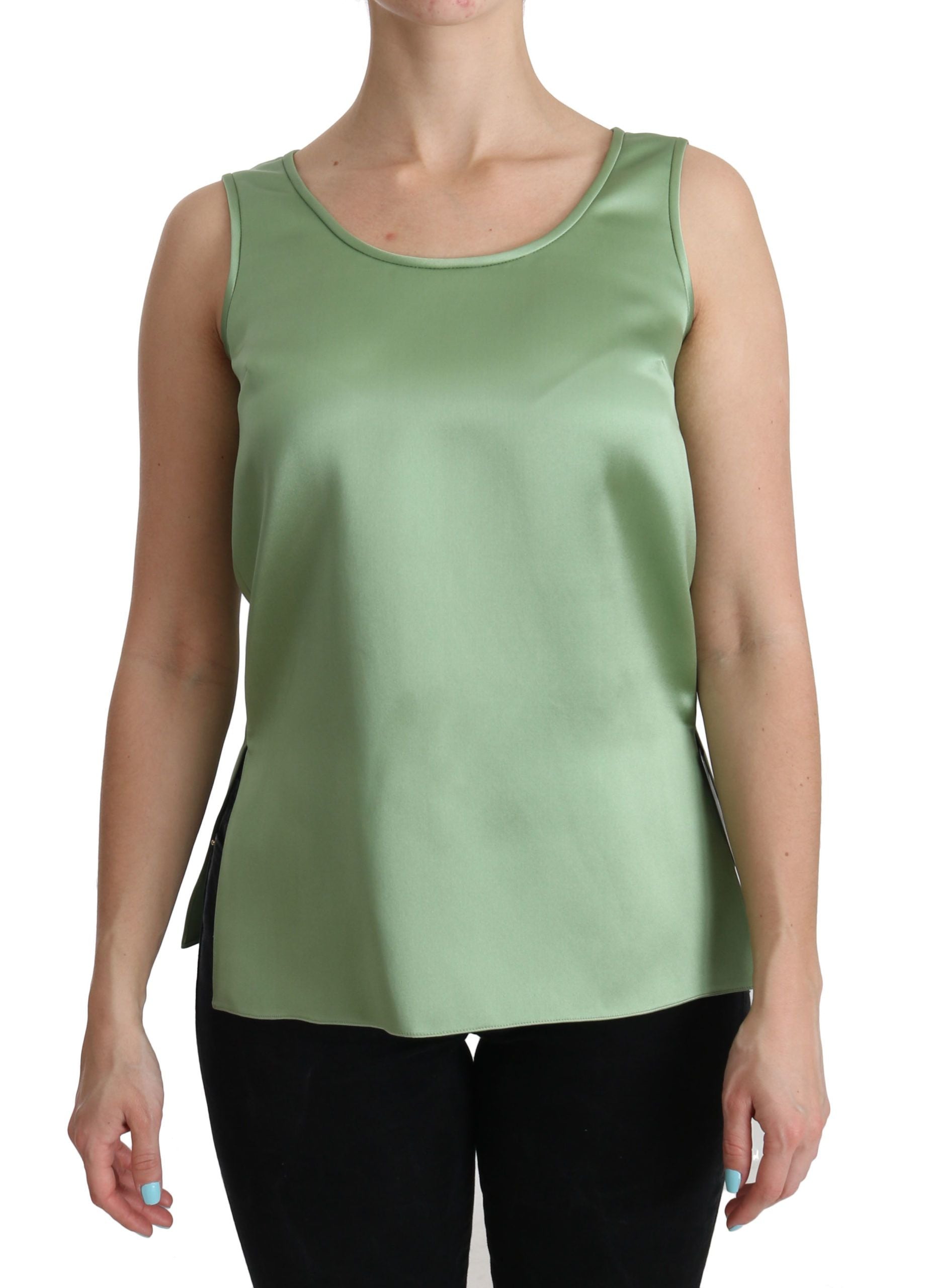Dolce & Gabbana Green Sleeveless T-Shirt for Women