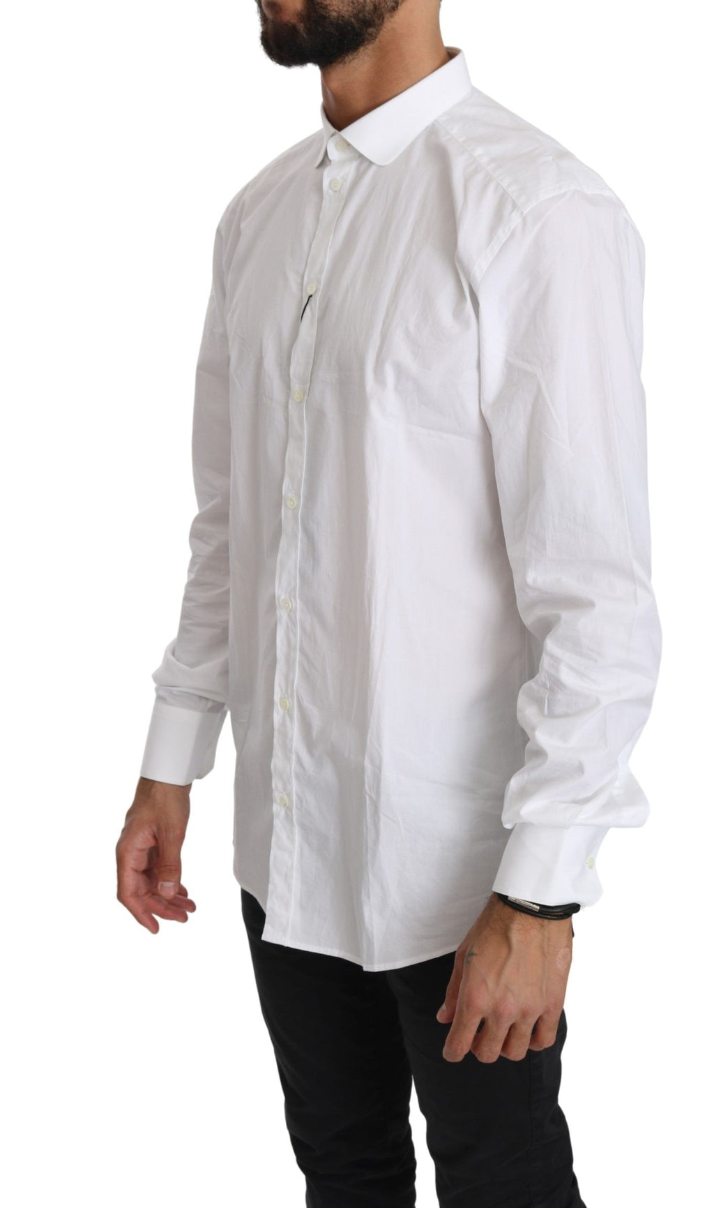 Haut chemise Dolce & Gabbana en coton blanc à manches longues