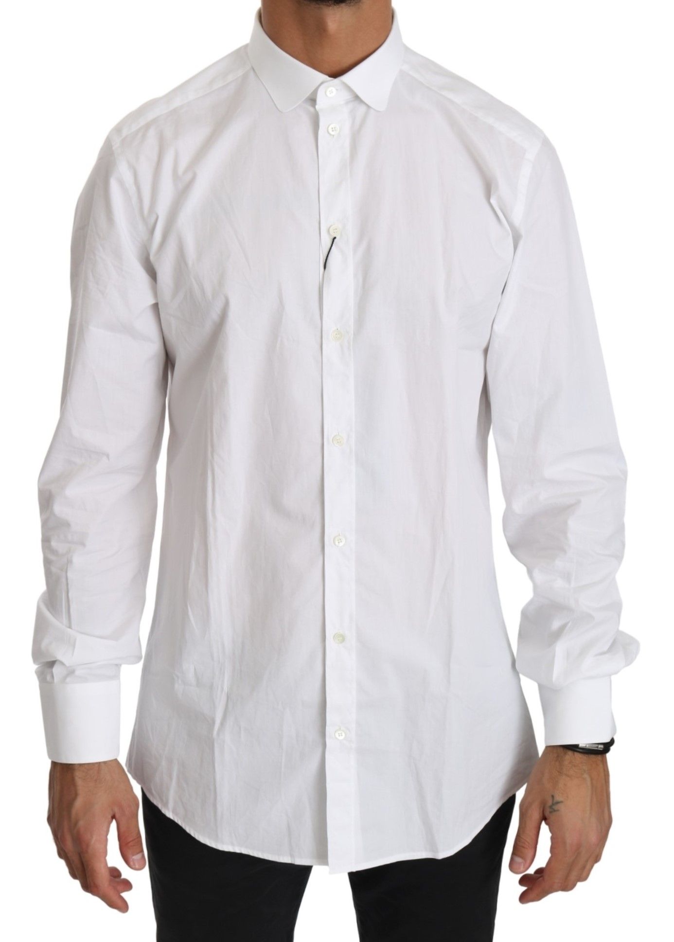 Haut chemise Dolce & Gabbana en coton blanc à manches longues