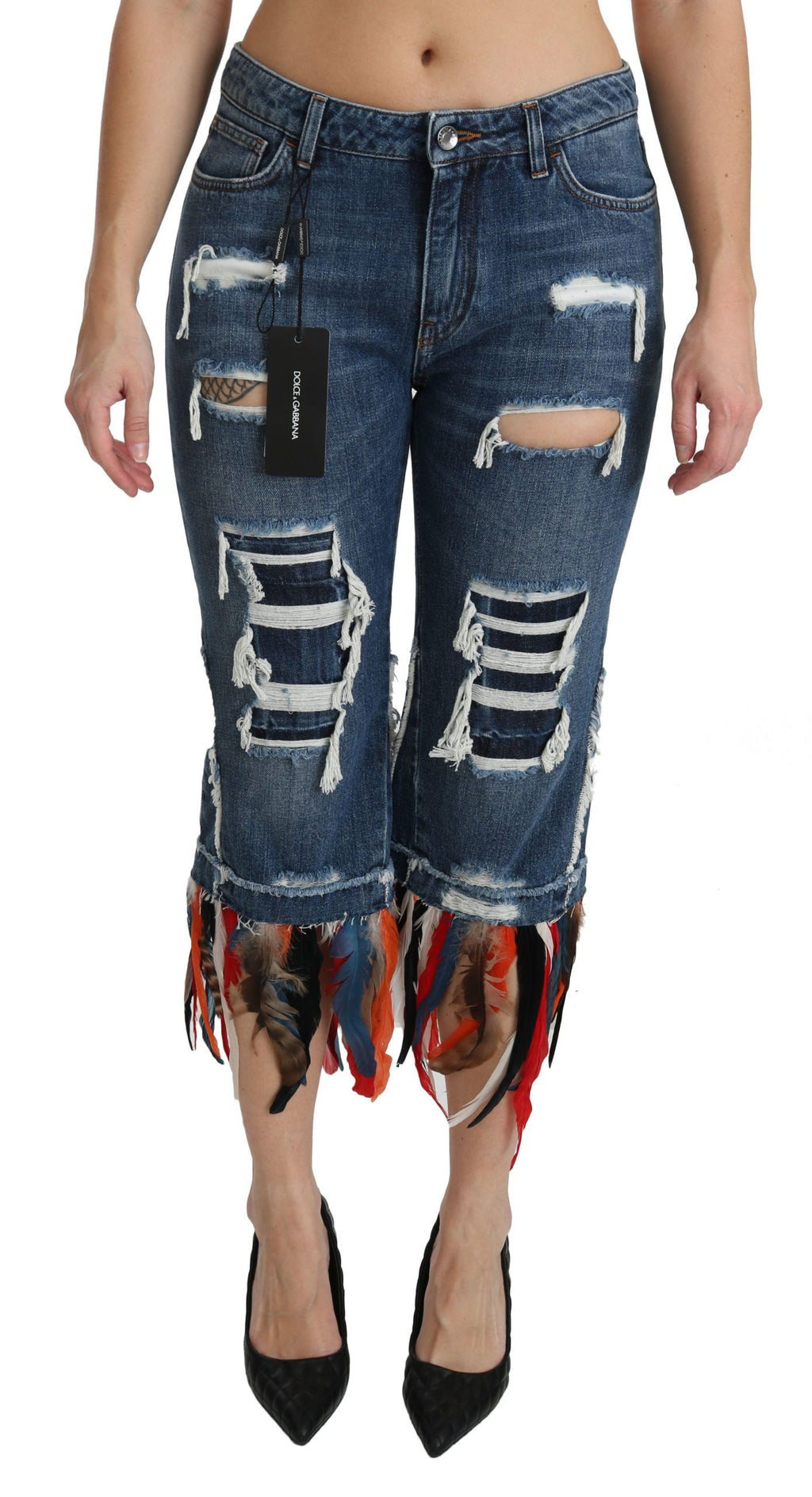 Dolce & Gabbana Blue Cropped Jeans for Women