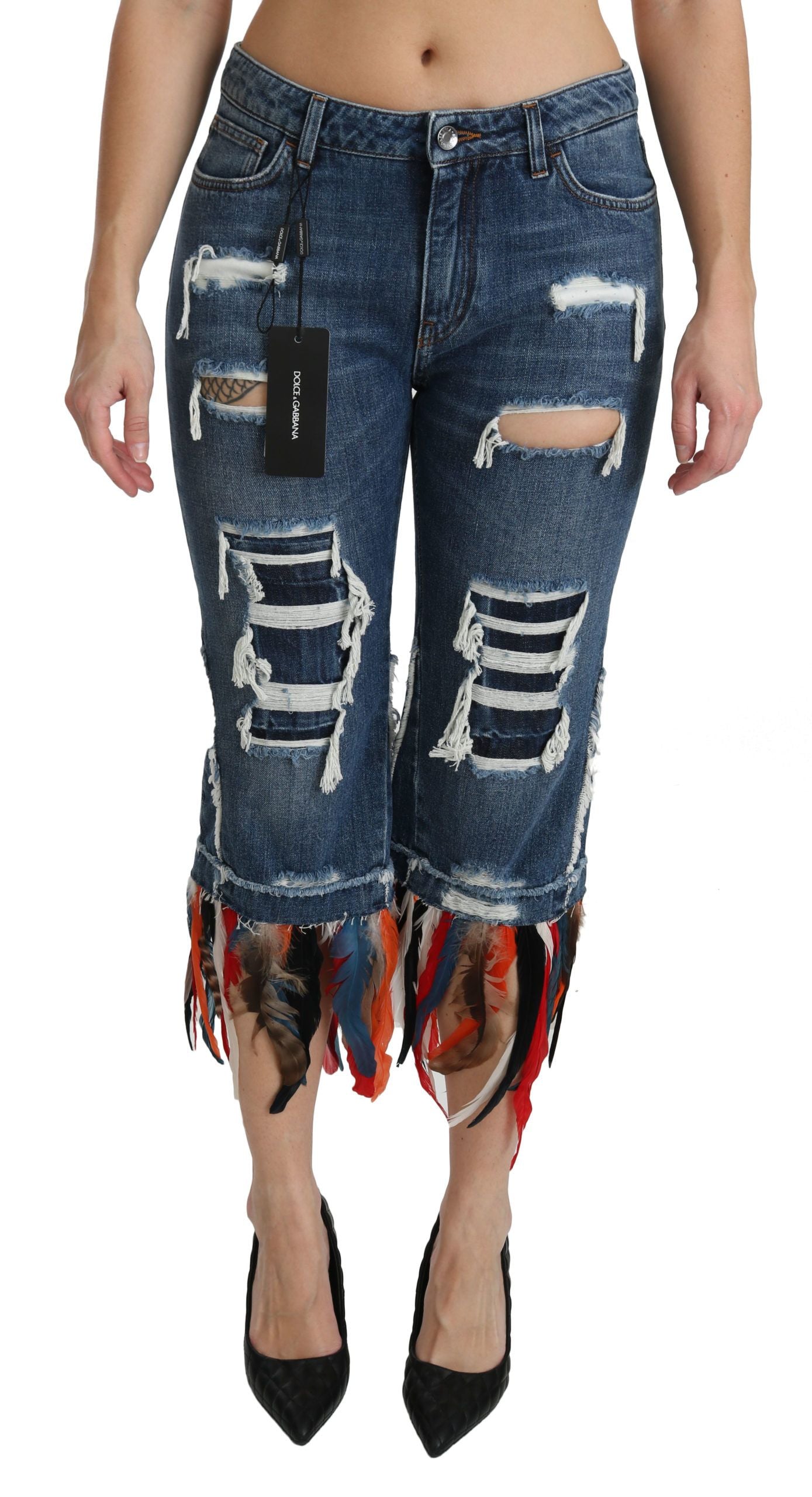 Dolce & Gabbana Blue Cropped Jeans for Women