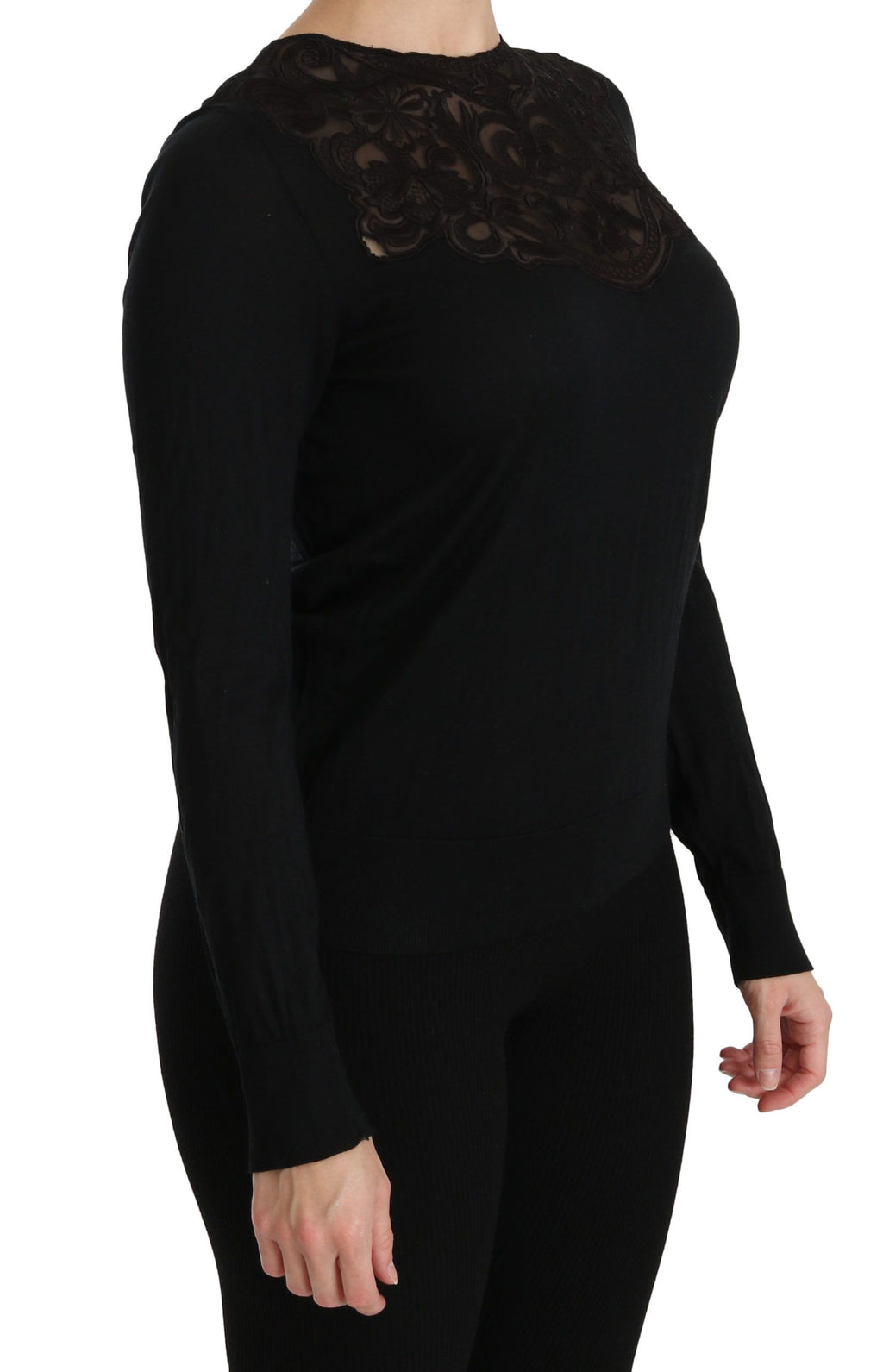 Dolce & Gabbana Black Long Sleeve T-Shirt for Women alternate view