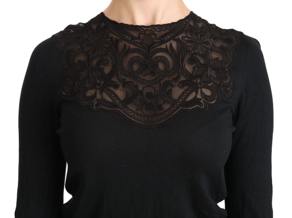Dolce & Gabbana Black Long Sleeve T-Shirt for Women additional view