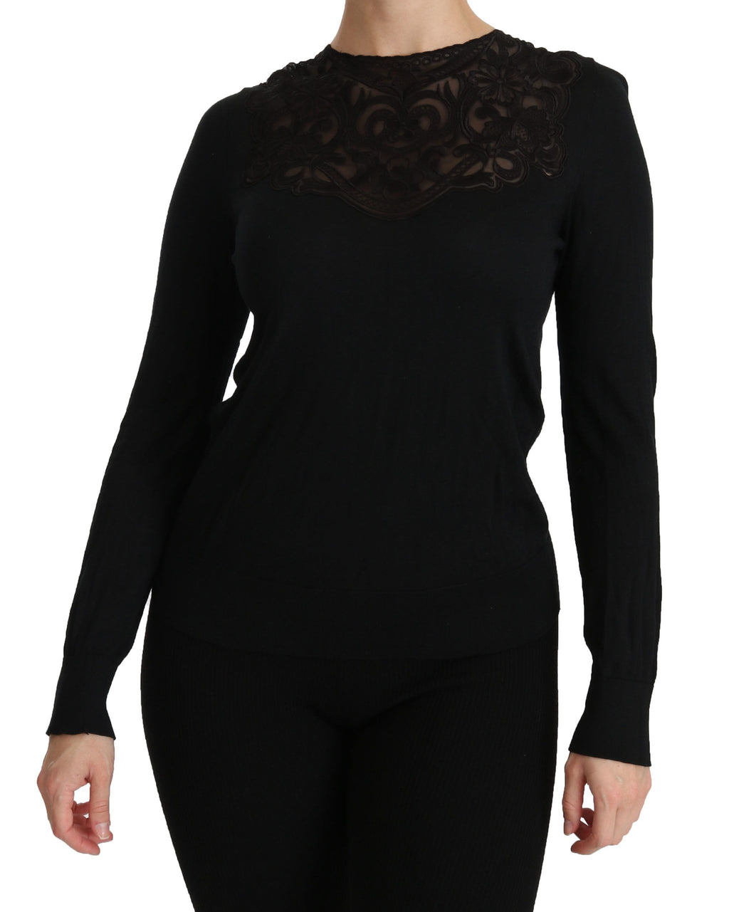 Dolce & Gabbana Black Long Sleeve T-Shirt for Women additional view