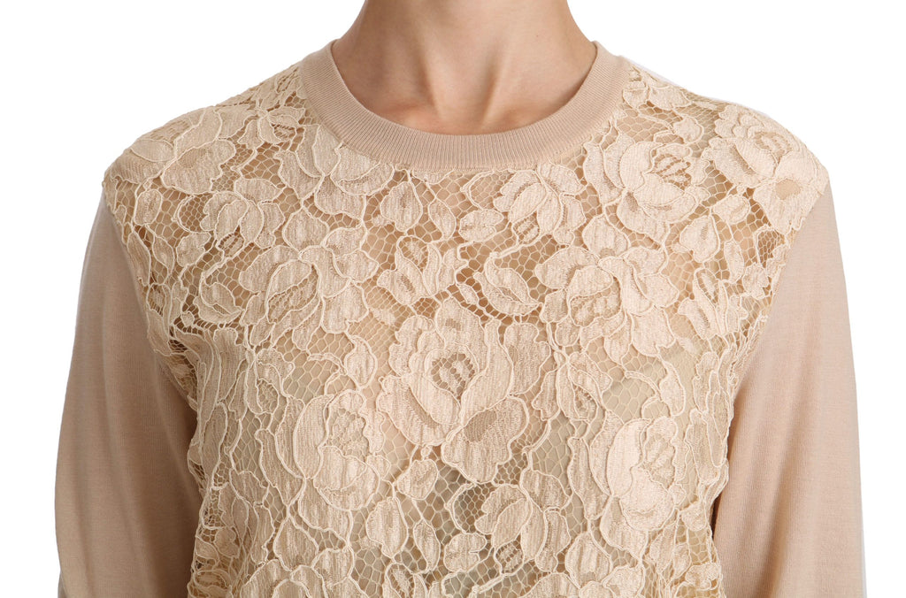 Dolce & Gabbana Beige Long Sleeve T-Shirt for Women additional view