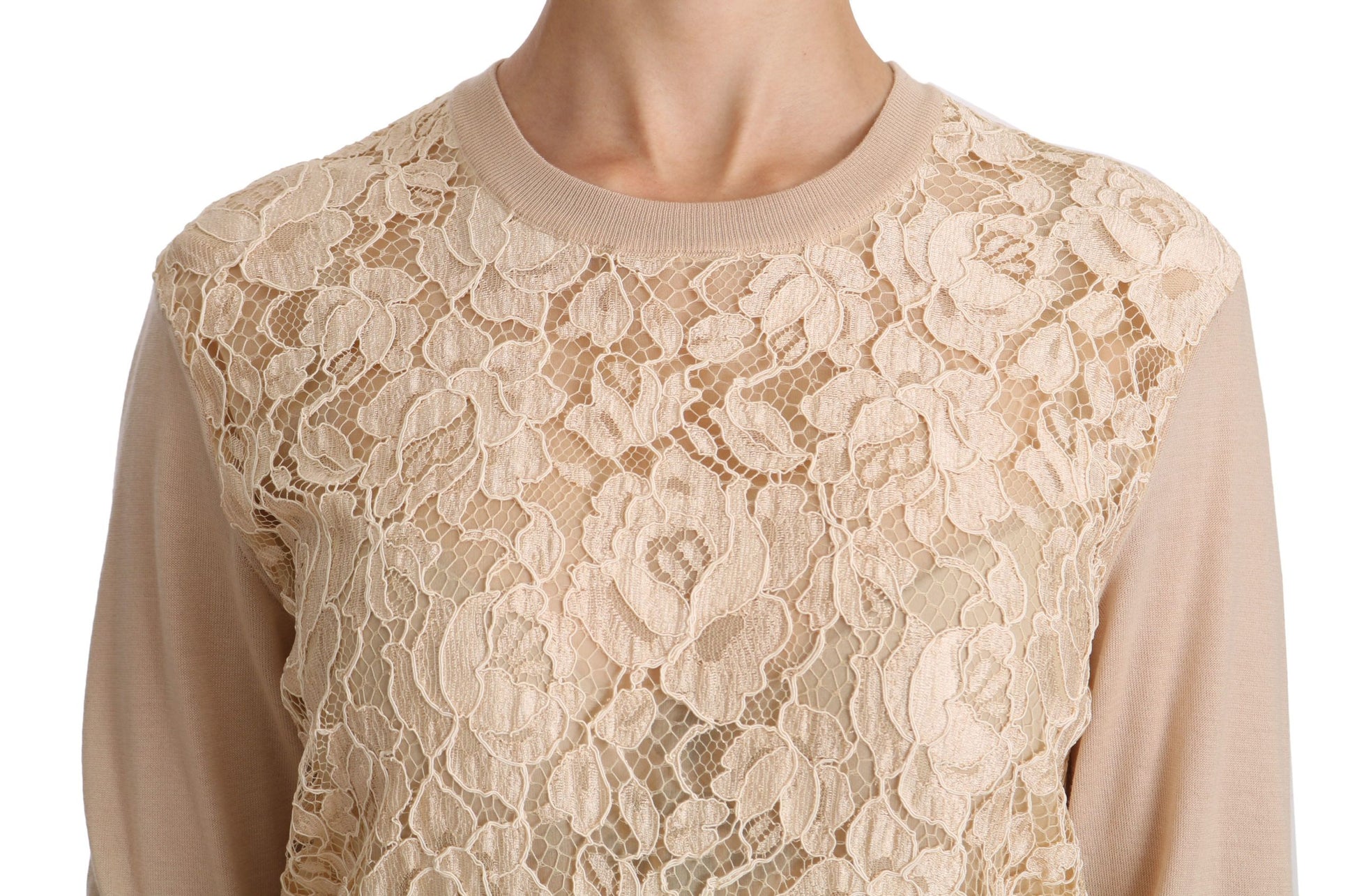 Dolce & Gabbana Beige Long Sleeve T-Shirt for Women additional view