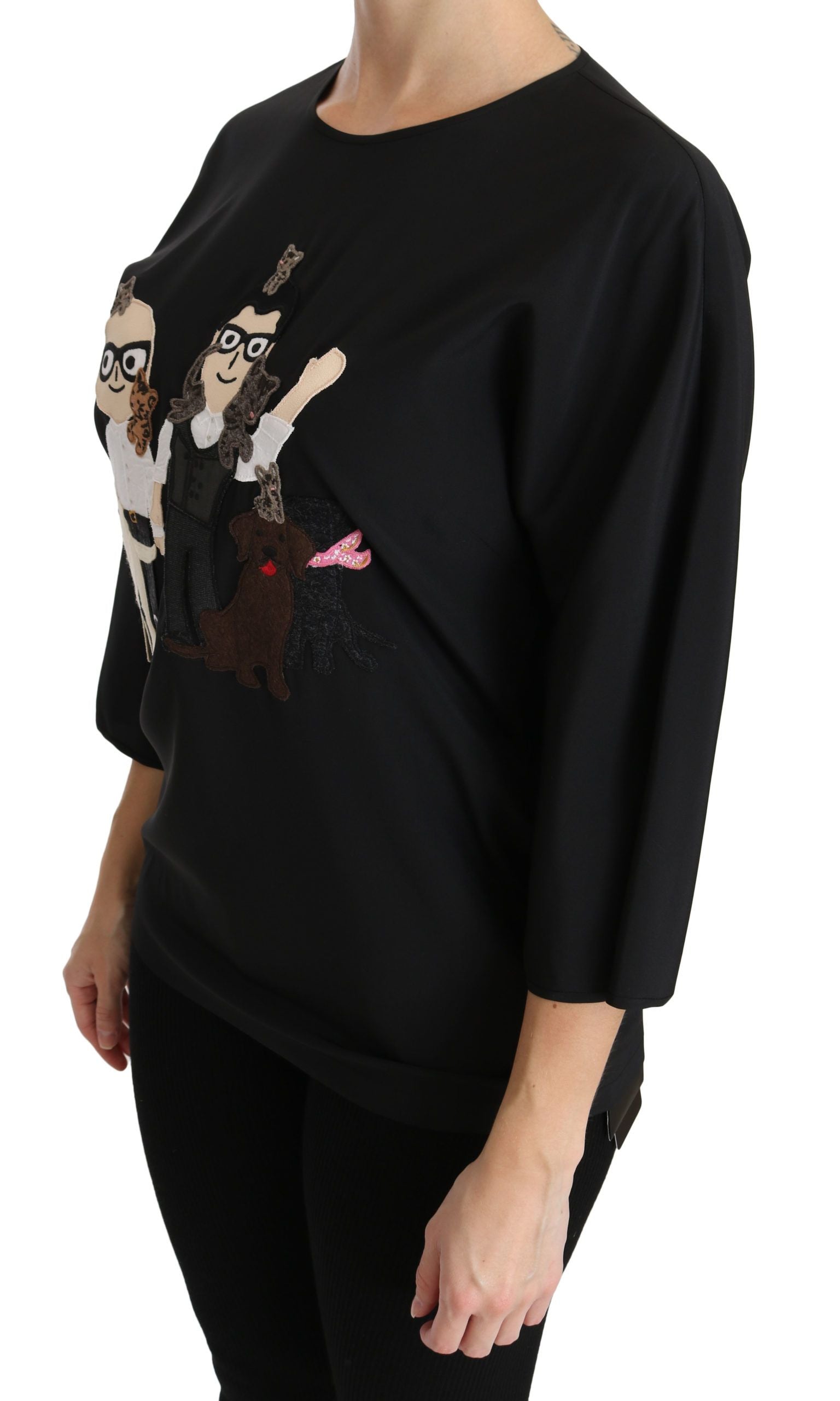 Dolce & Gabbana Black T-Shirt for Women detail view
