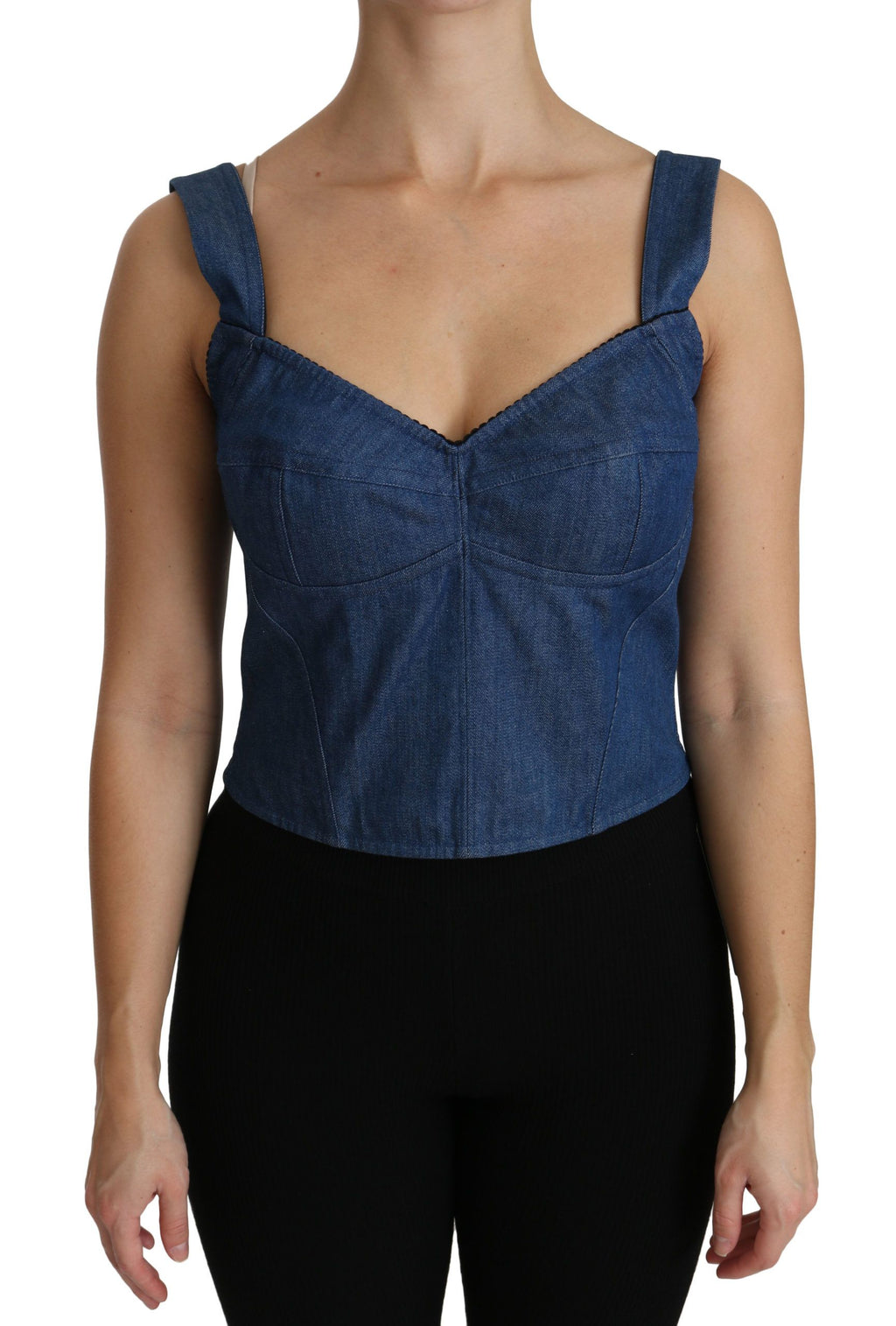 Dolce & Gabbana Blue Sleeveless T-Shirt for Women