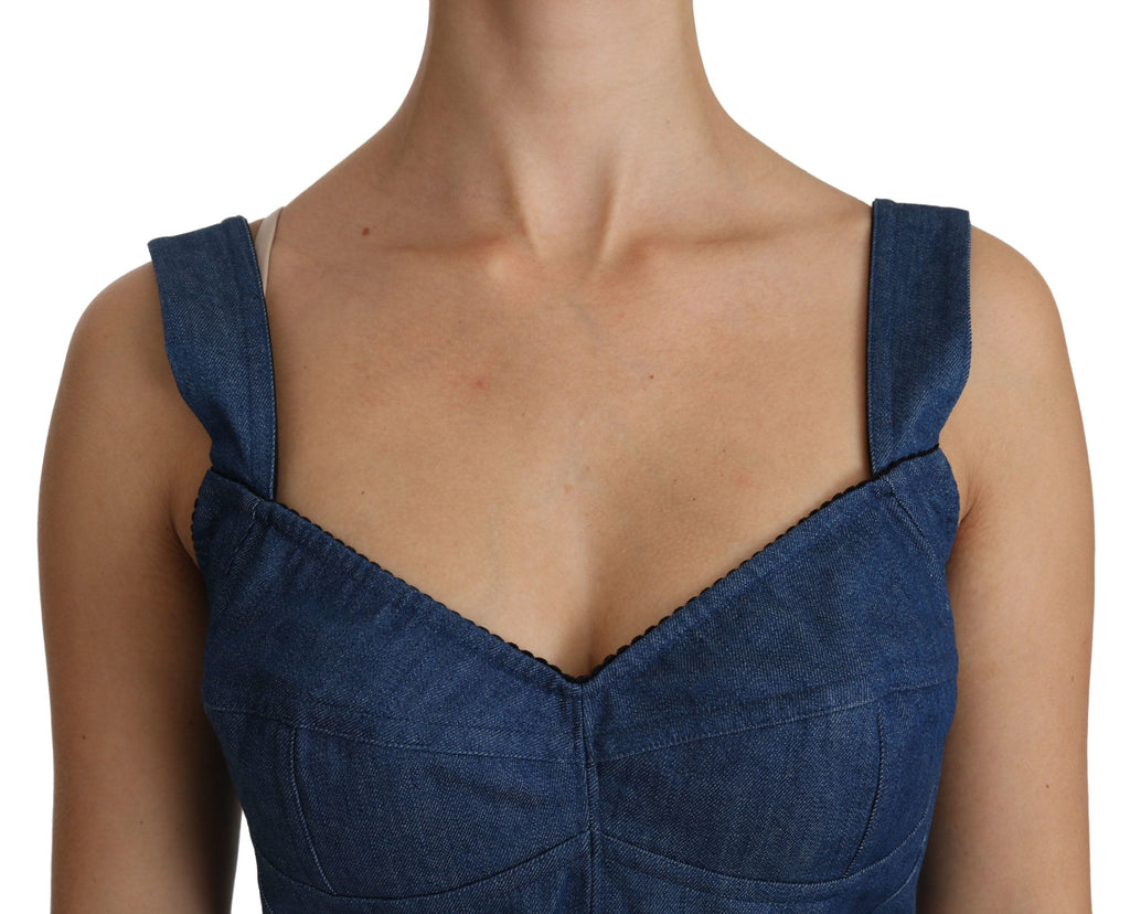 Dolce & Gabbana Blue Sleeveless T-Shirt for Women additional view