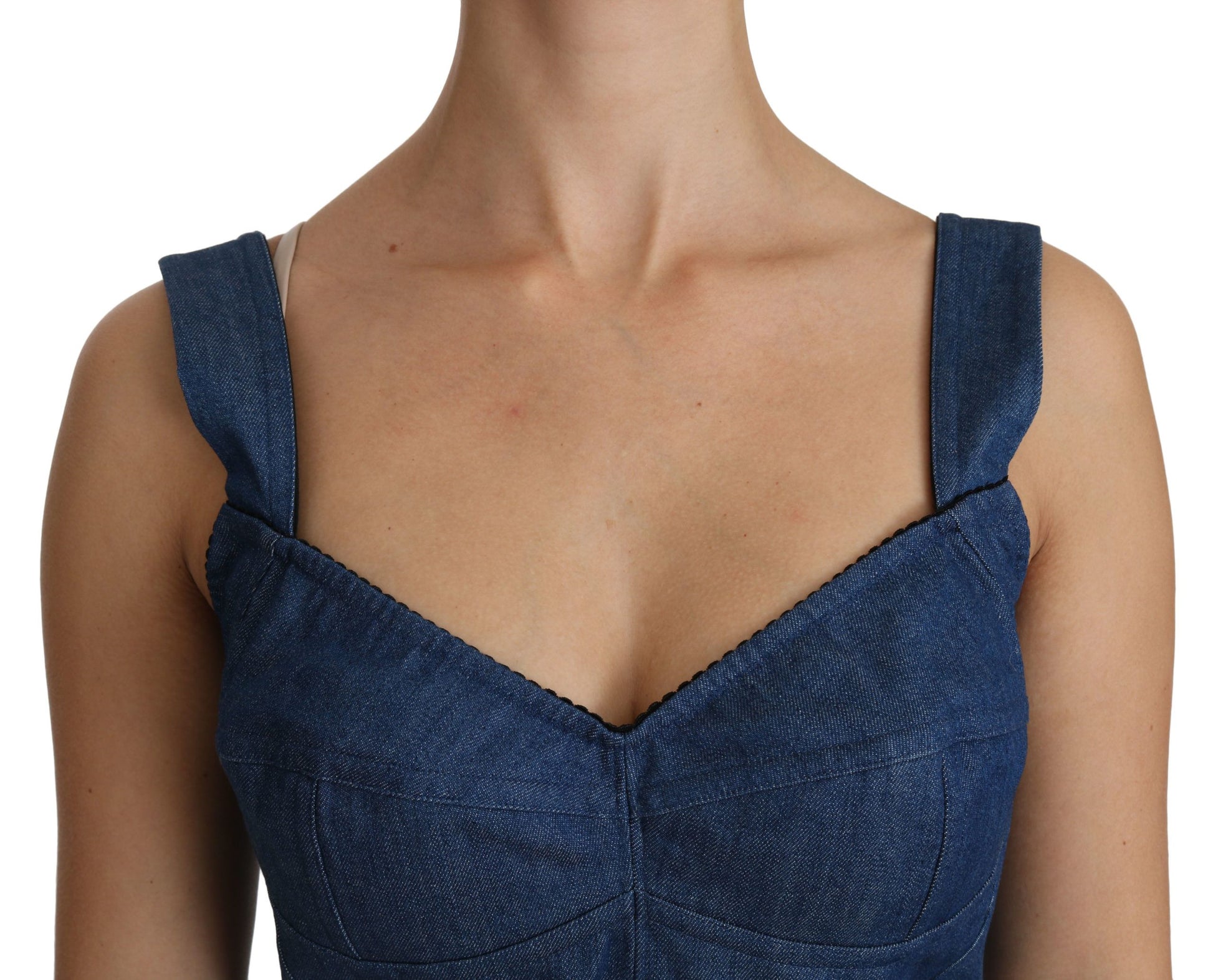 Dolce & Gabbana Blue Sleeveless T-Shirt for Women additional view