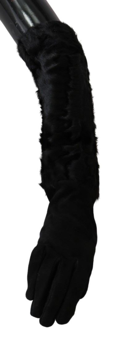 Dolce & Gabbana Black Gloves for Women detail view