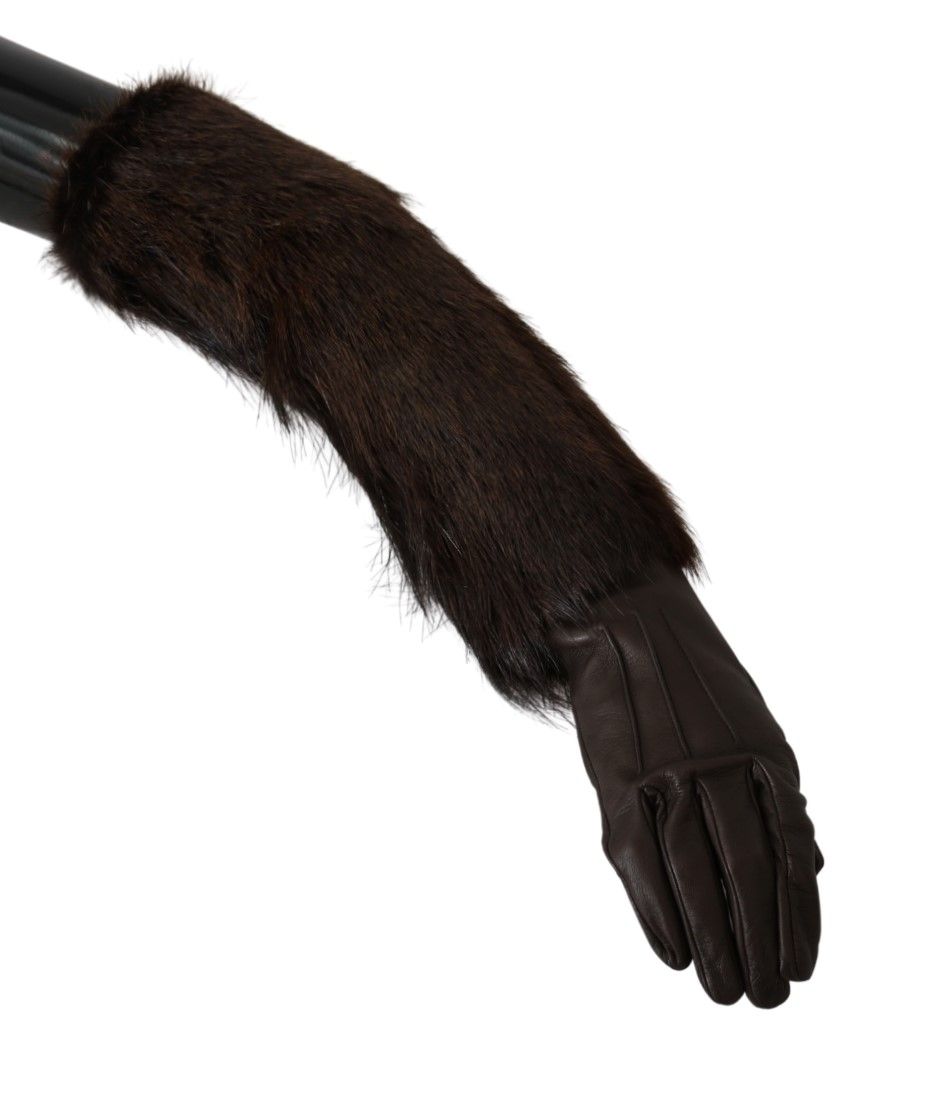 Dolce & Gabbana Brown Gloves for Women alternate view