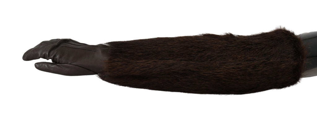 Dolce & Gabbana Brown Gloves for Women side view