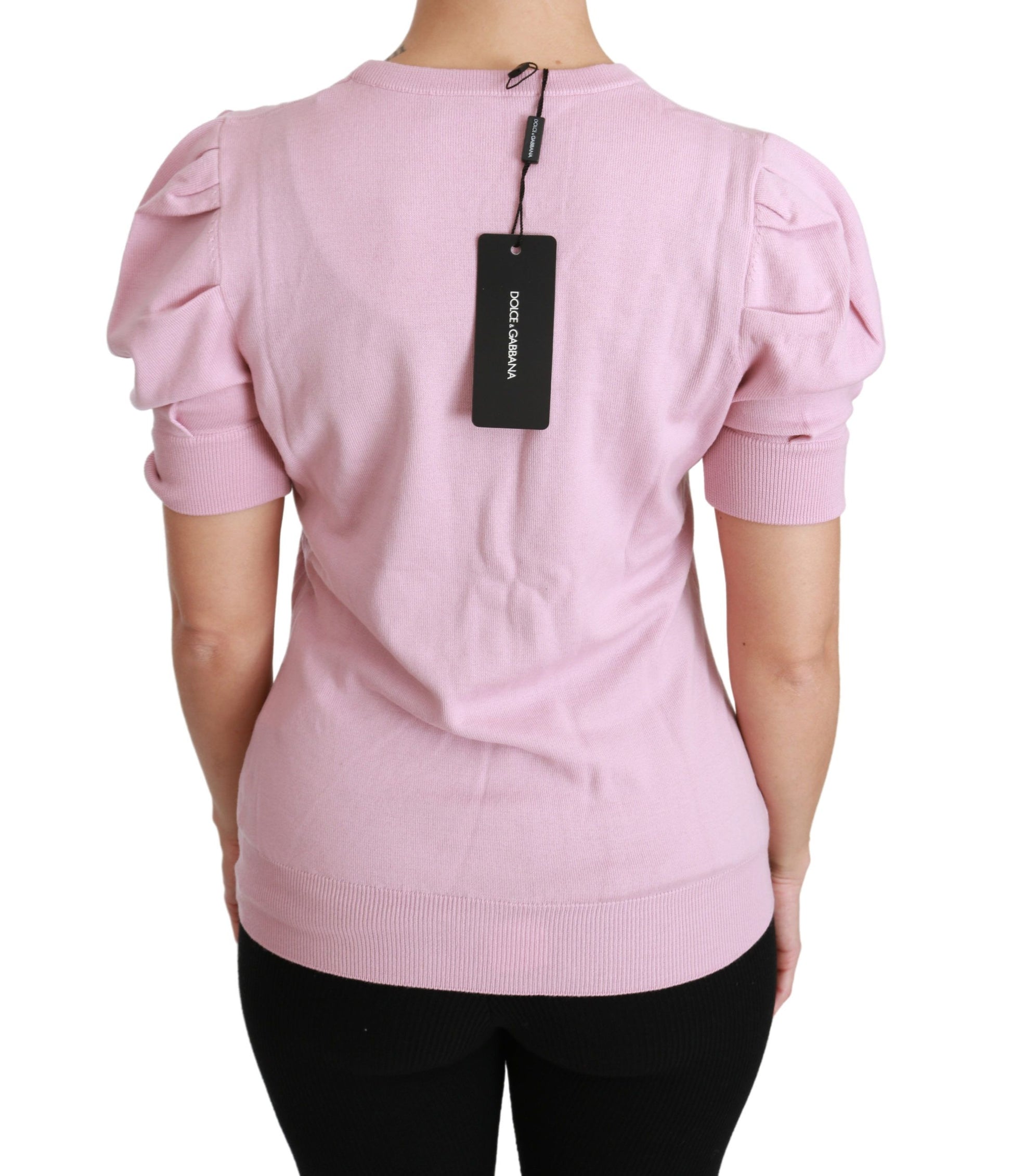 Dolce & Gabbana Pink T-Shirt for Women side view