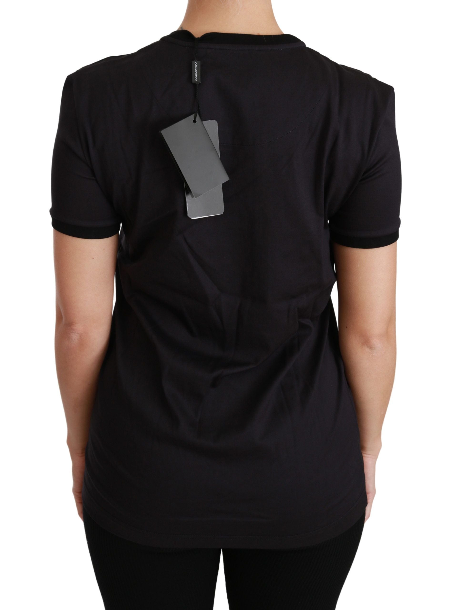 Dolce & Gabbana Black T-Shirt for Women side view