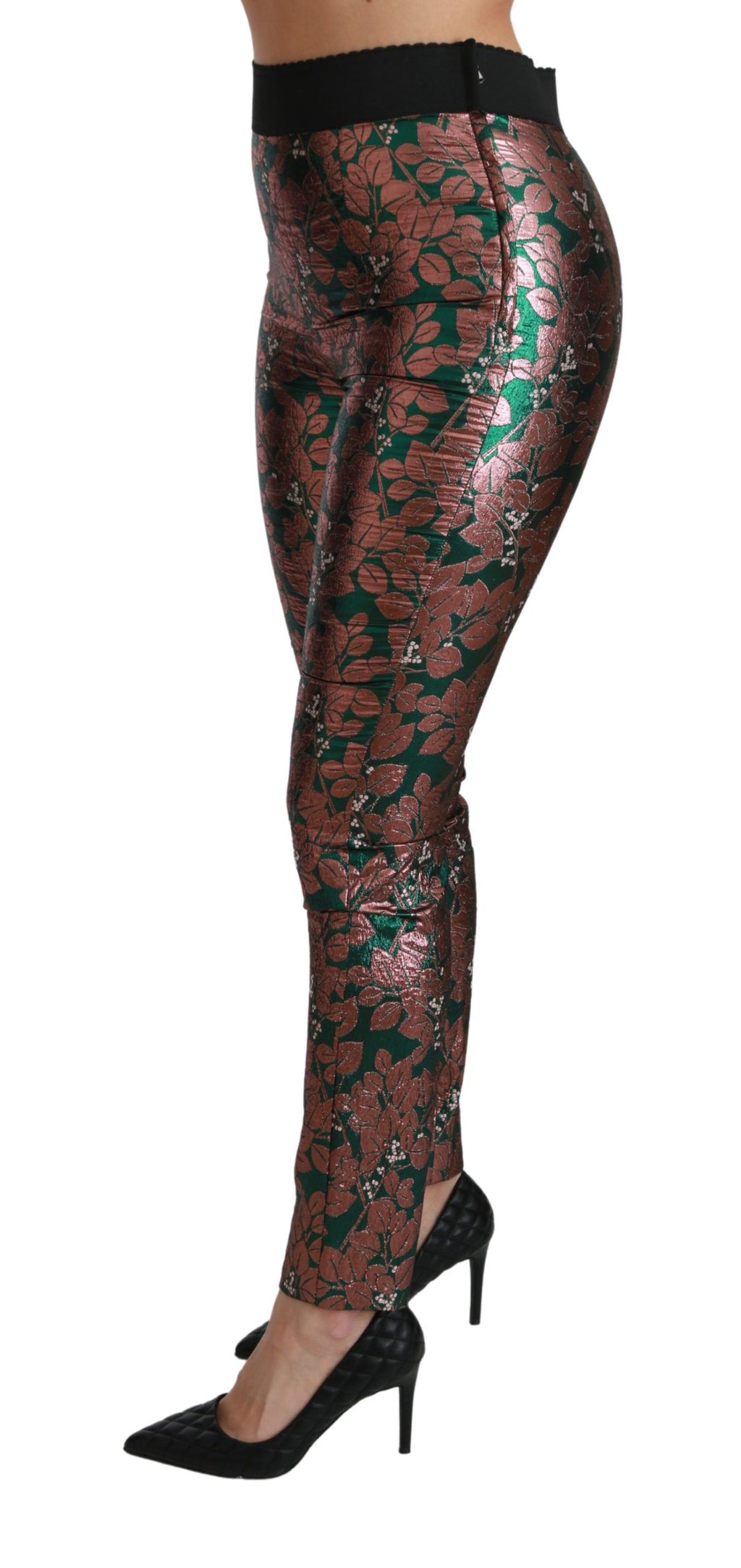 Dolce & Gabbana Green Skinny Pants for Women side view