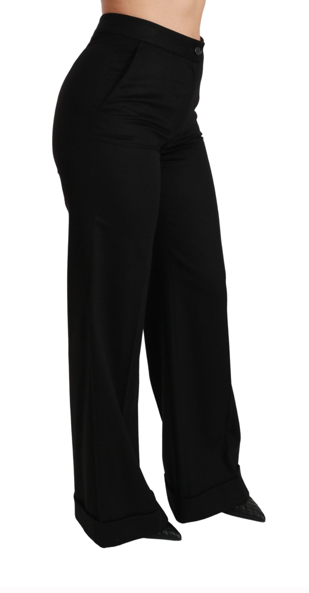 Dolce & Gabbana Black Flared Pants for Women detail view