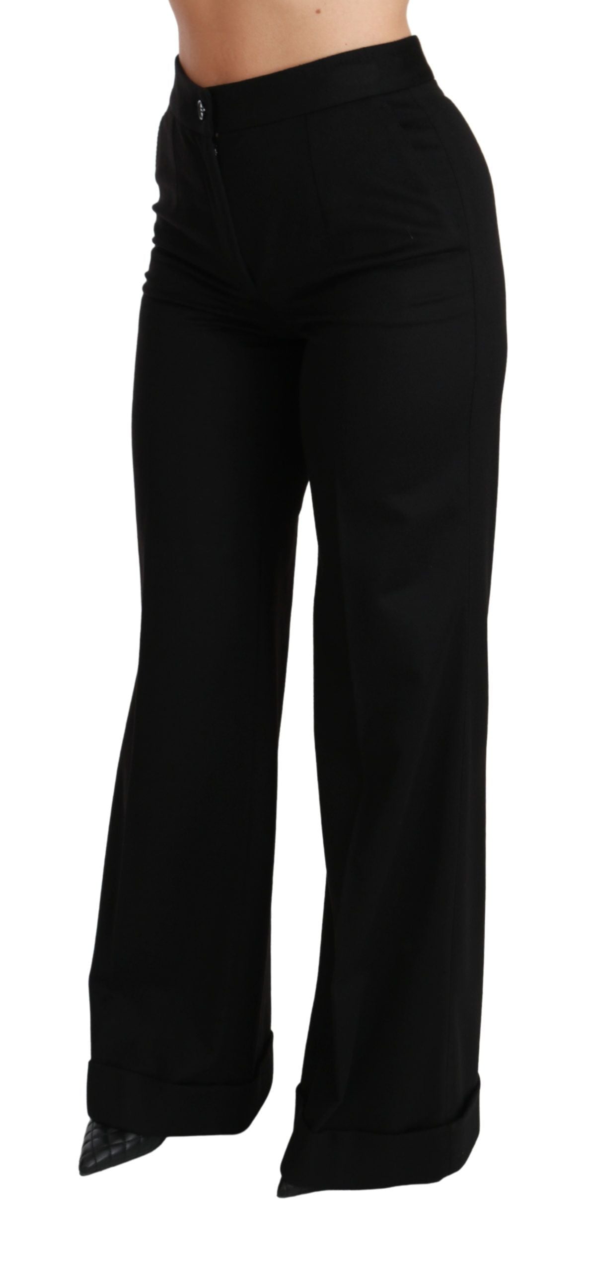 Dolce & Gabbana Black Flared Pants for Women side view