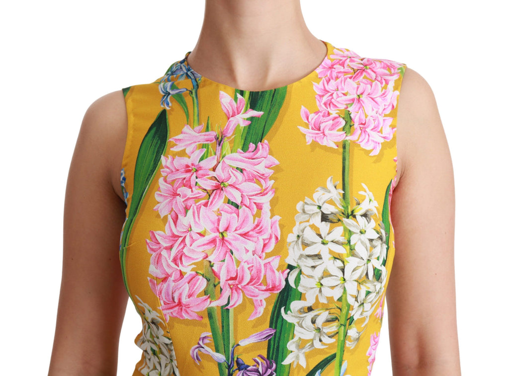 Débardeur chemisier stretch Dolce & Gabbana à imprimé floral jaune