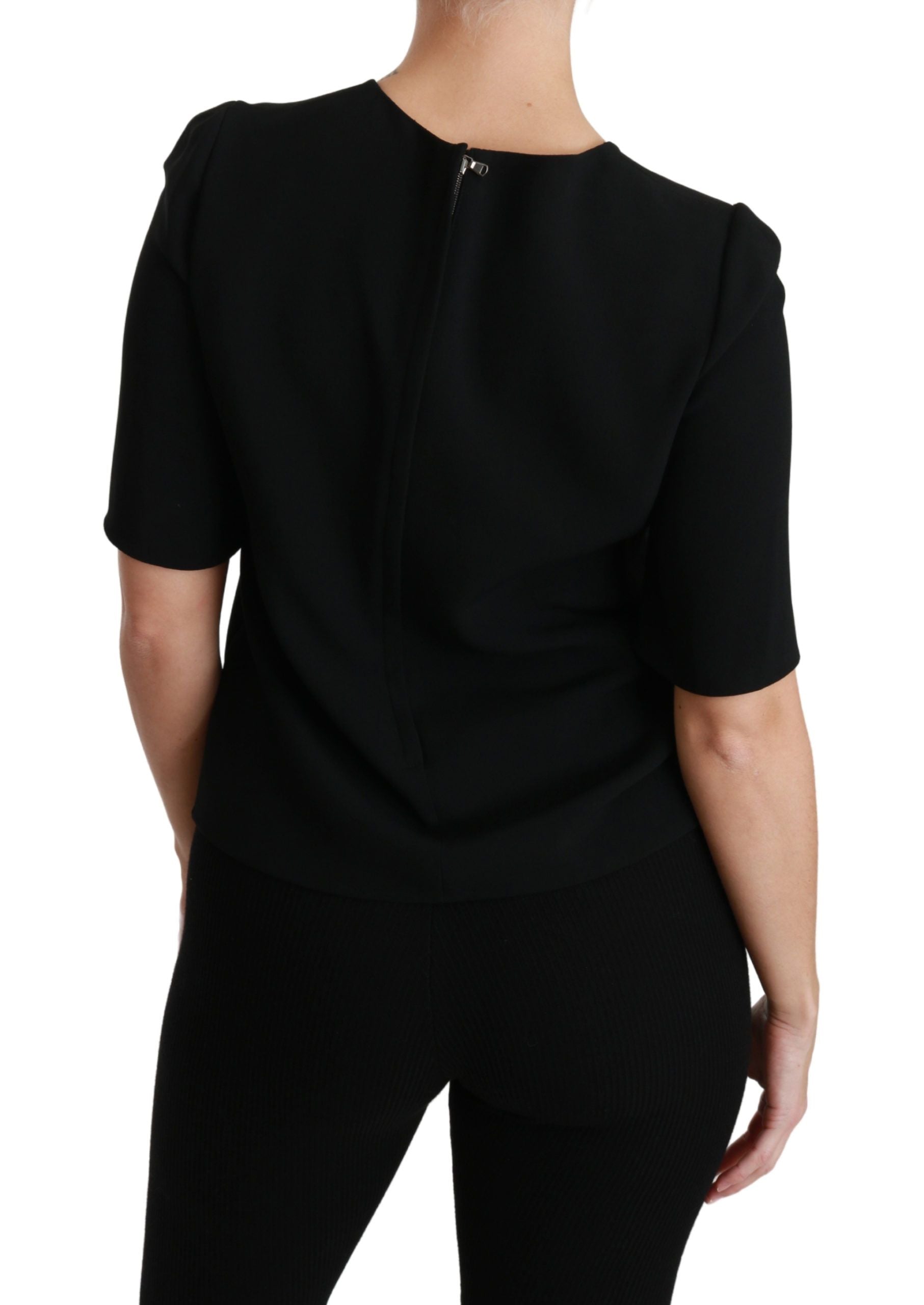 Dolce & Gabbana Black T-Shirt for Women side view