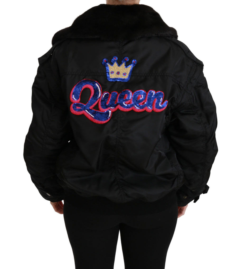 Dolce & Gabbana Black Bomber for Women detail view