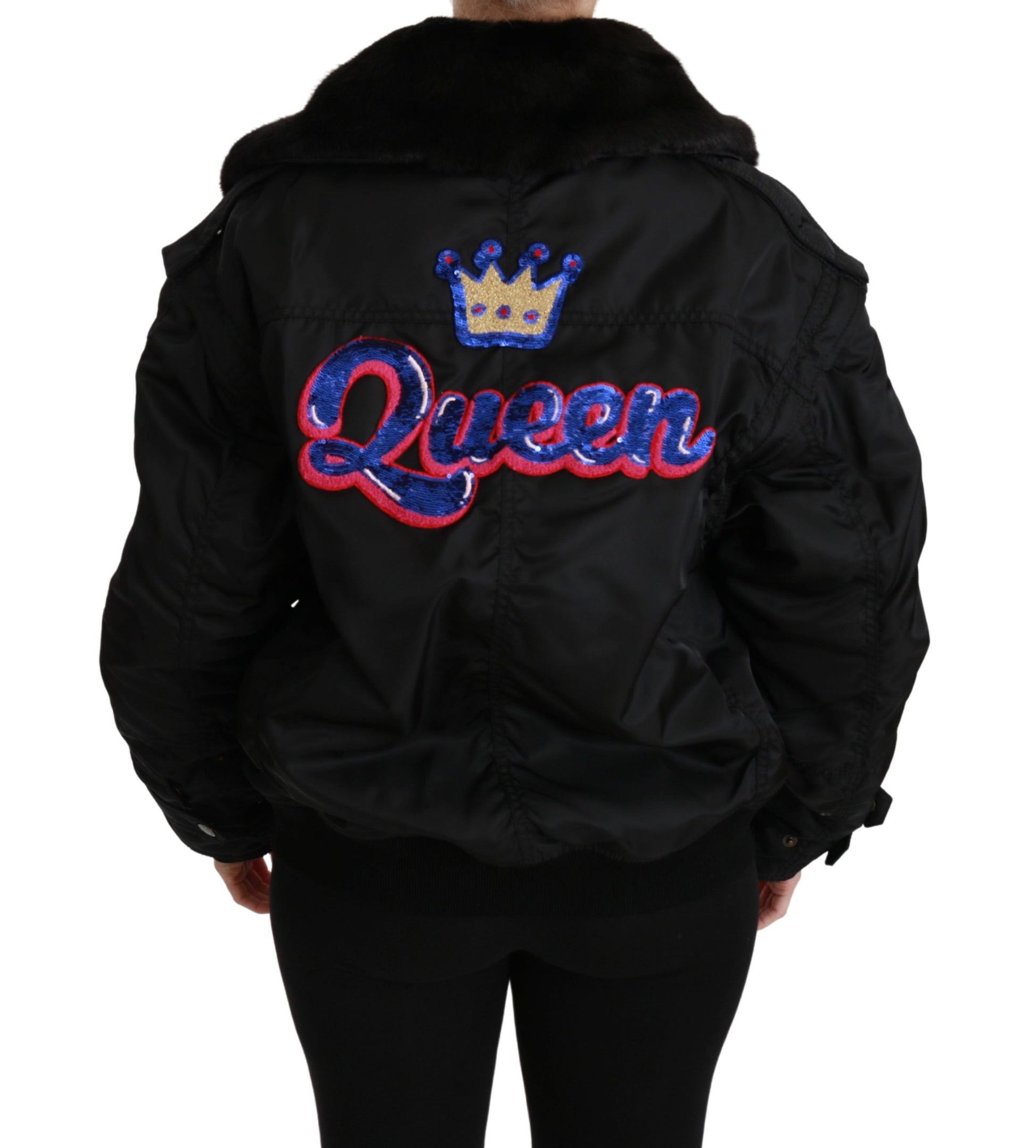 Dolce & Gabbana Black Bomber for Women detail view