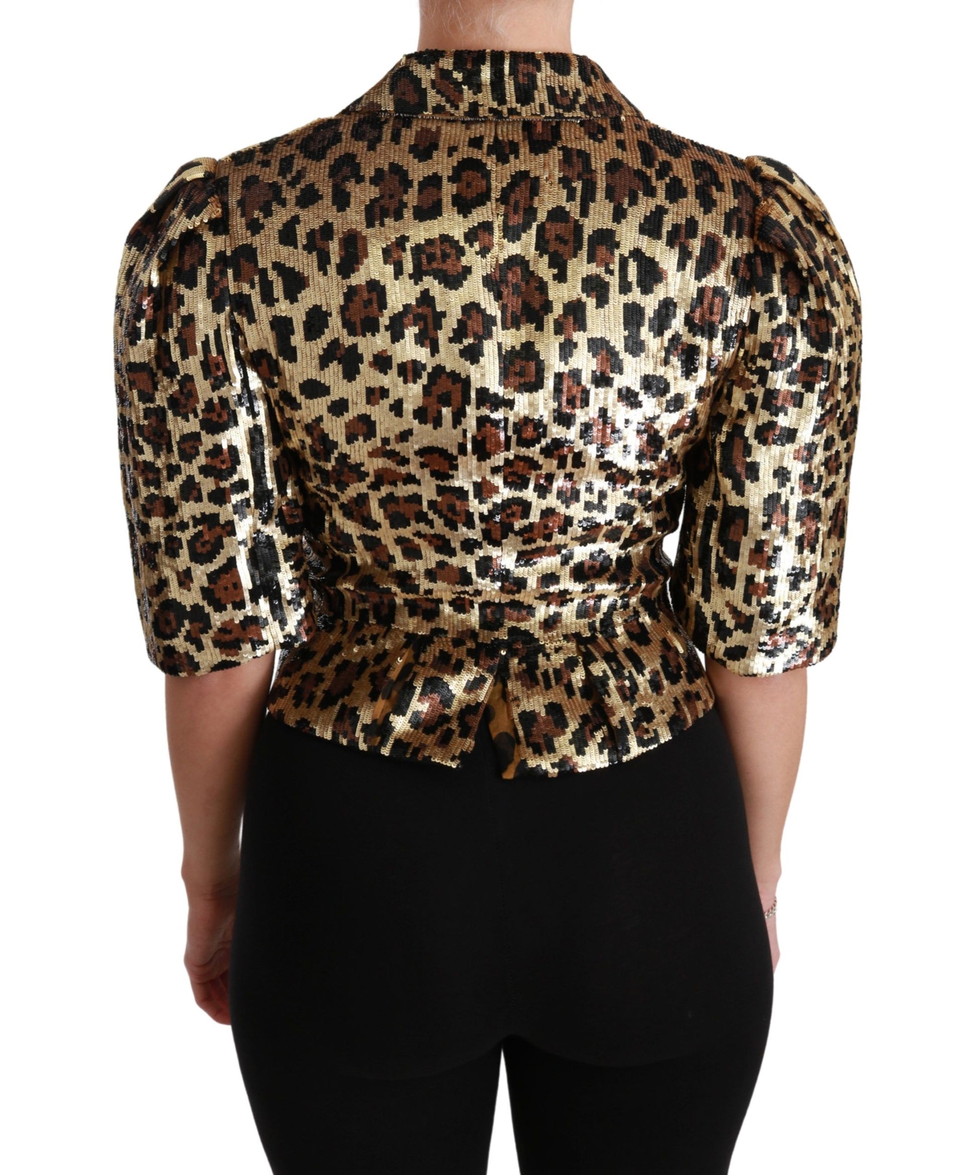 Dolce & Gabbana Gold Blazer for Women side view