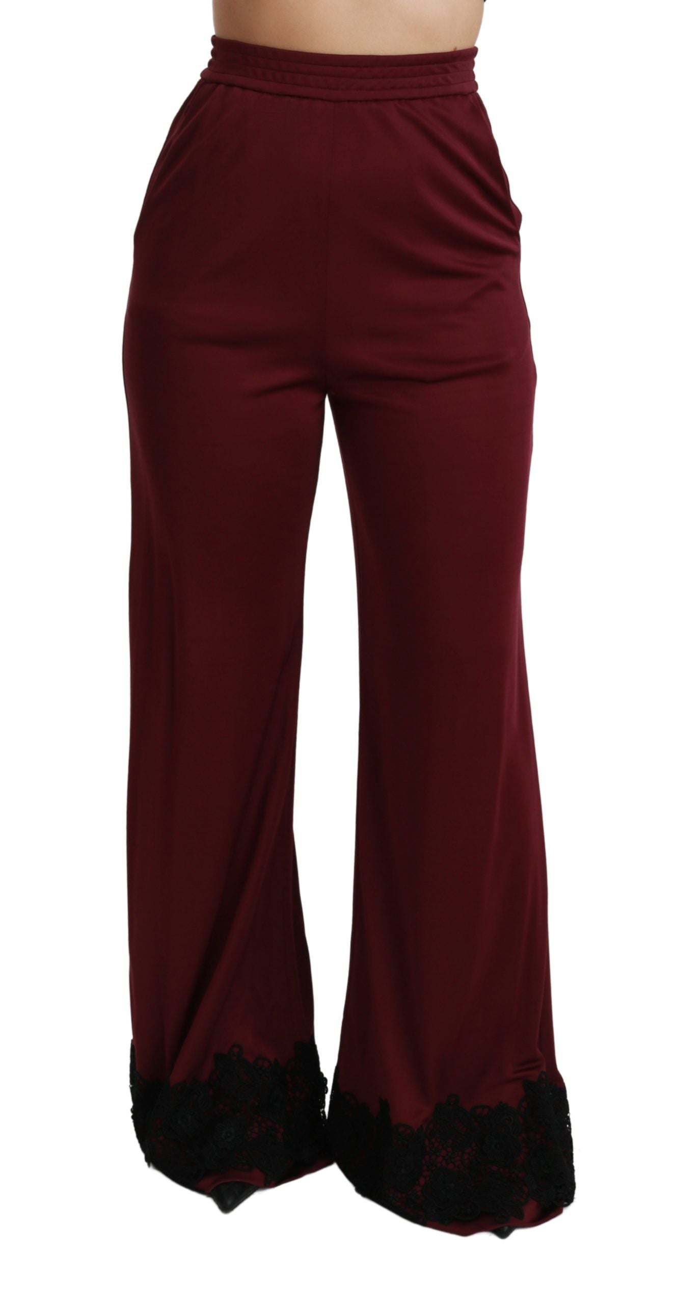 Dolce & Gabbana Red Flared Pants for Women detail view