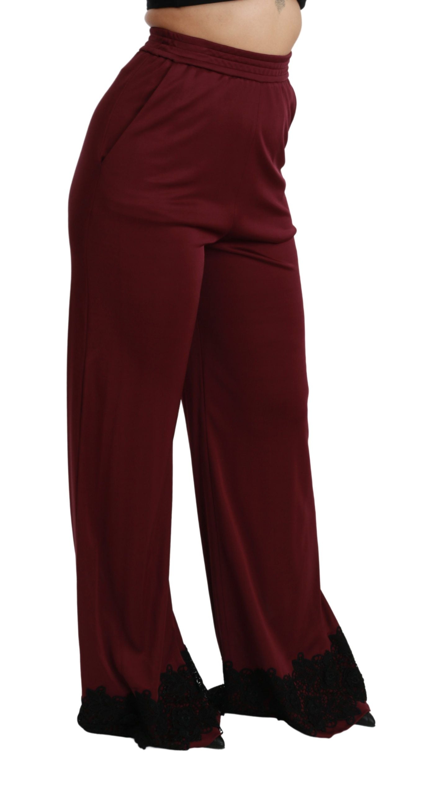 Dolce & Gabbana Red Flared Pants for Women side view