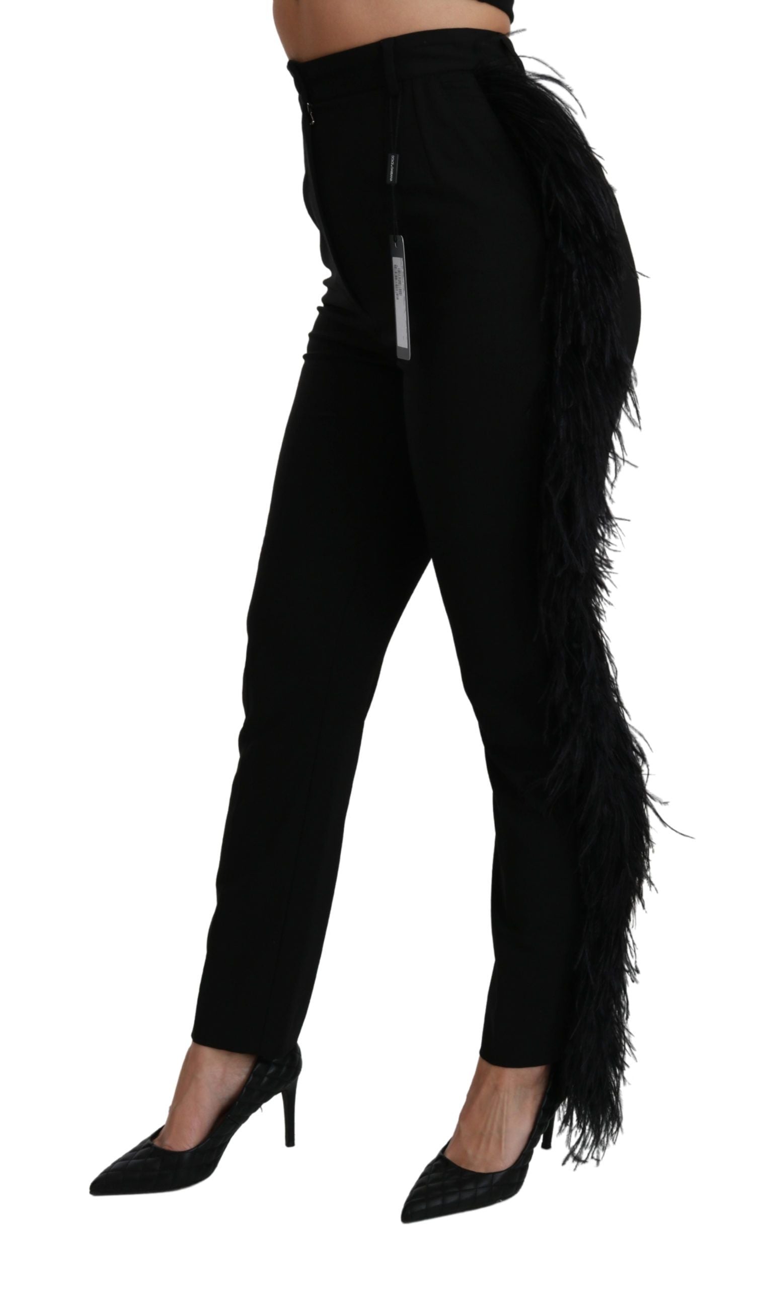 Dolce & Gabbana Black Casual Pants for Women side view
